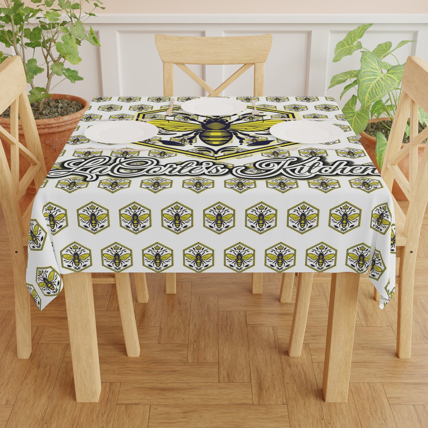 Bee-Themed Tablecloth - Perfect for Hosting, Kitchen Decor, Picnic, Celebration, and Bee Lovers, LdCorte's Kitchen Design