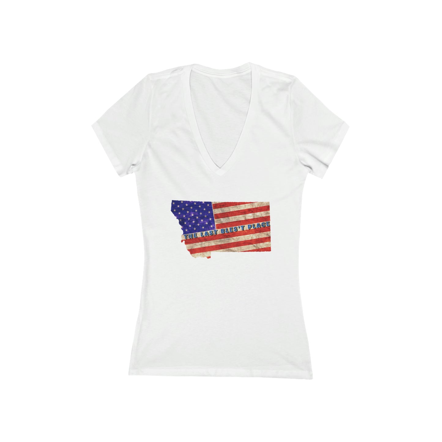 Copy of Women's Jersey Short Sleeve Deep V-Neck Tee