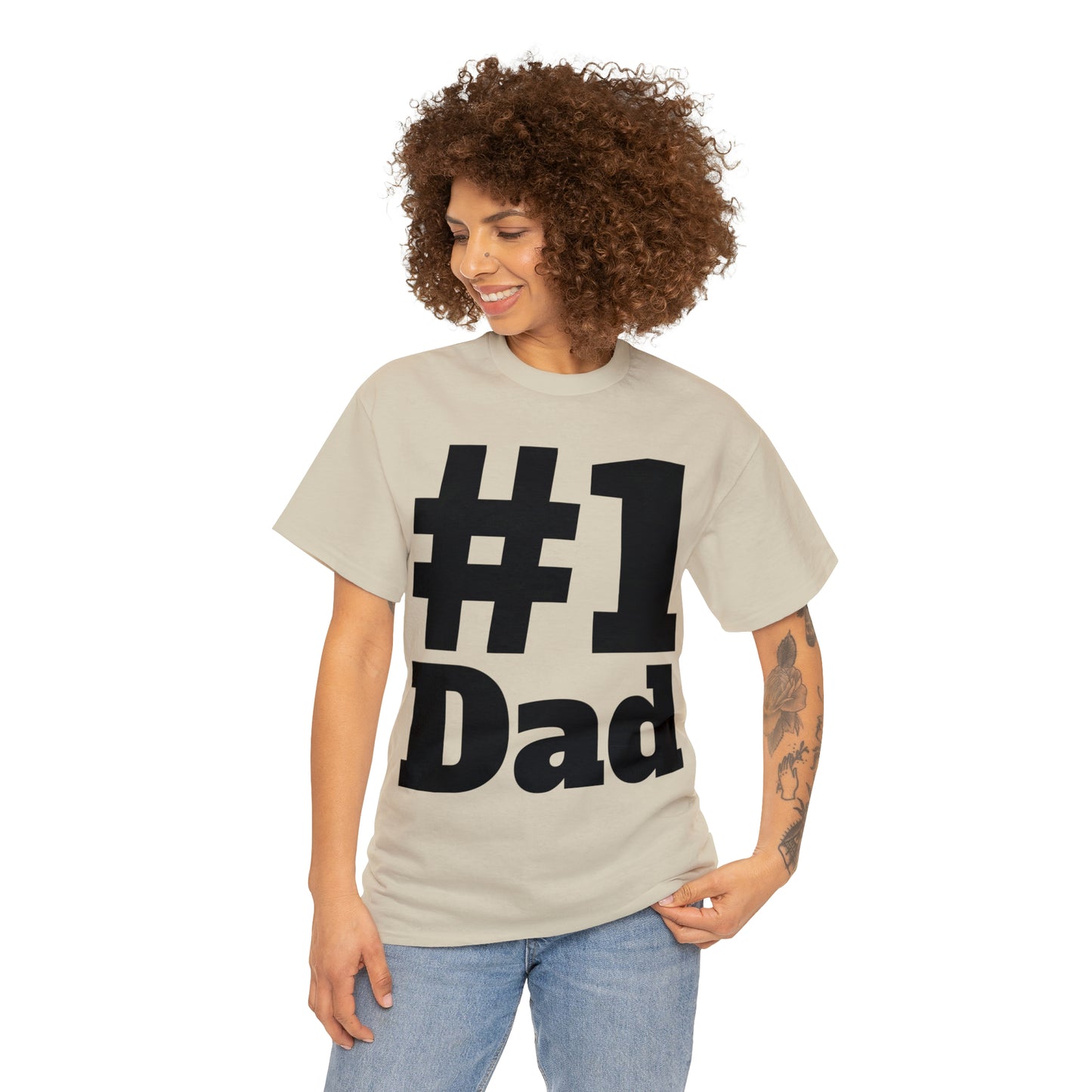 #1 Dad - Happy Fathers Day Special - Unisex Heavy Cotton Tee