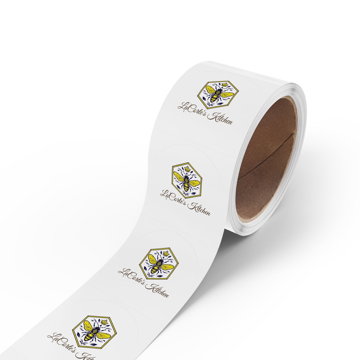 Custom Round Sticker Rolls for Labels, Bee Kitchen Decor, Personalized Gifts, Party Favors, Holiday Packaging