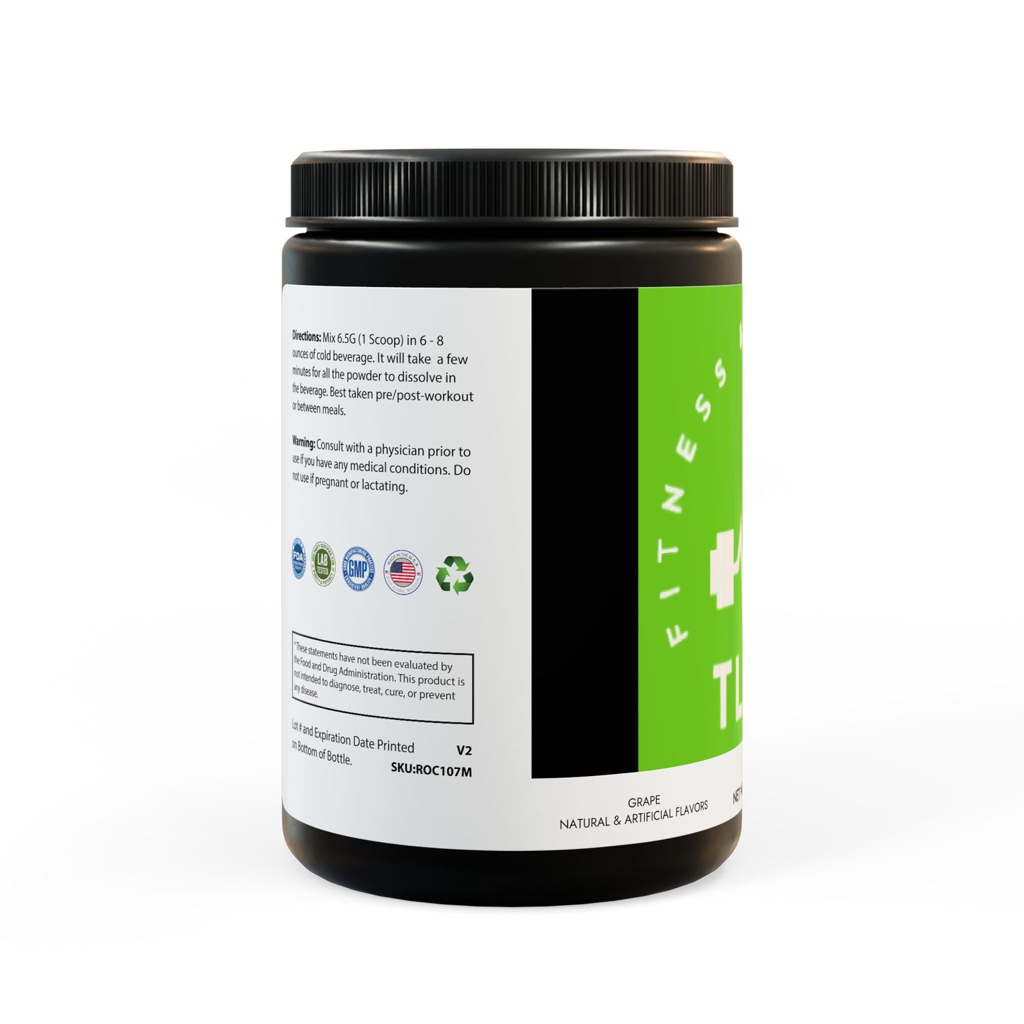 TLRD - BCAA Supplement, Grape (325g, 11.46oz, 50 servings)