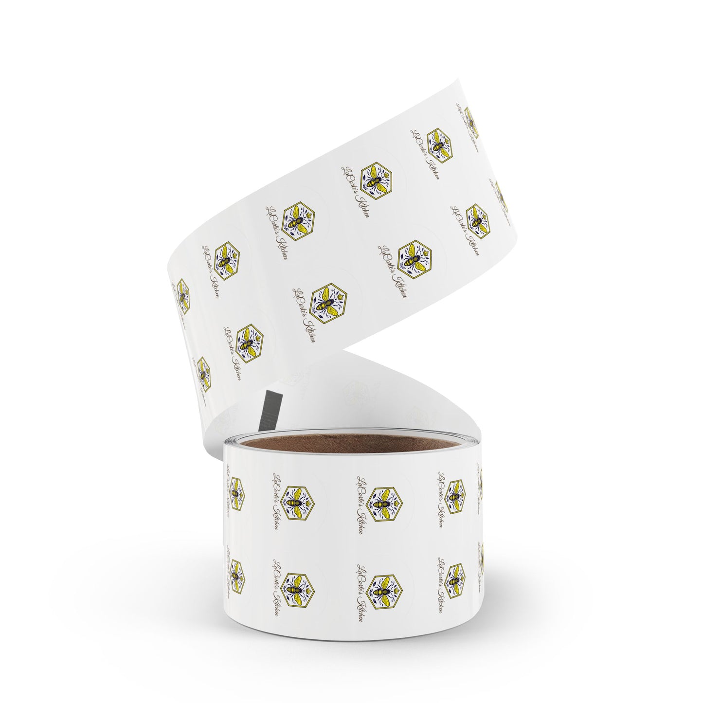 Custom Round Sticker Rolls for Labels, Bee Kitchen Decor, Personalized Gifts, Party Favors, Holiday Packaging