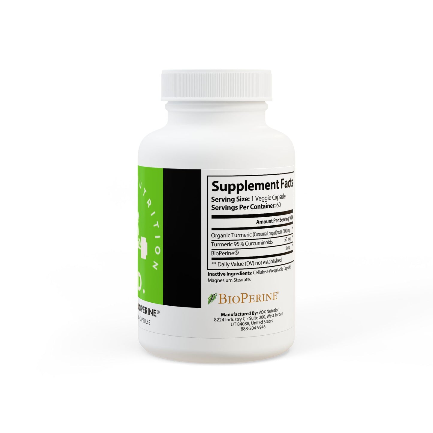 TLRD - Turmeric with BioPerine® (Black Pepper Fruit Extract) Supplement (60 Capsules)