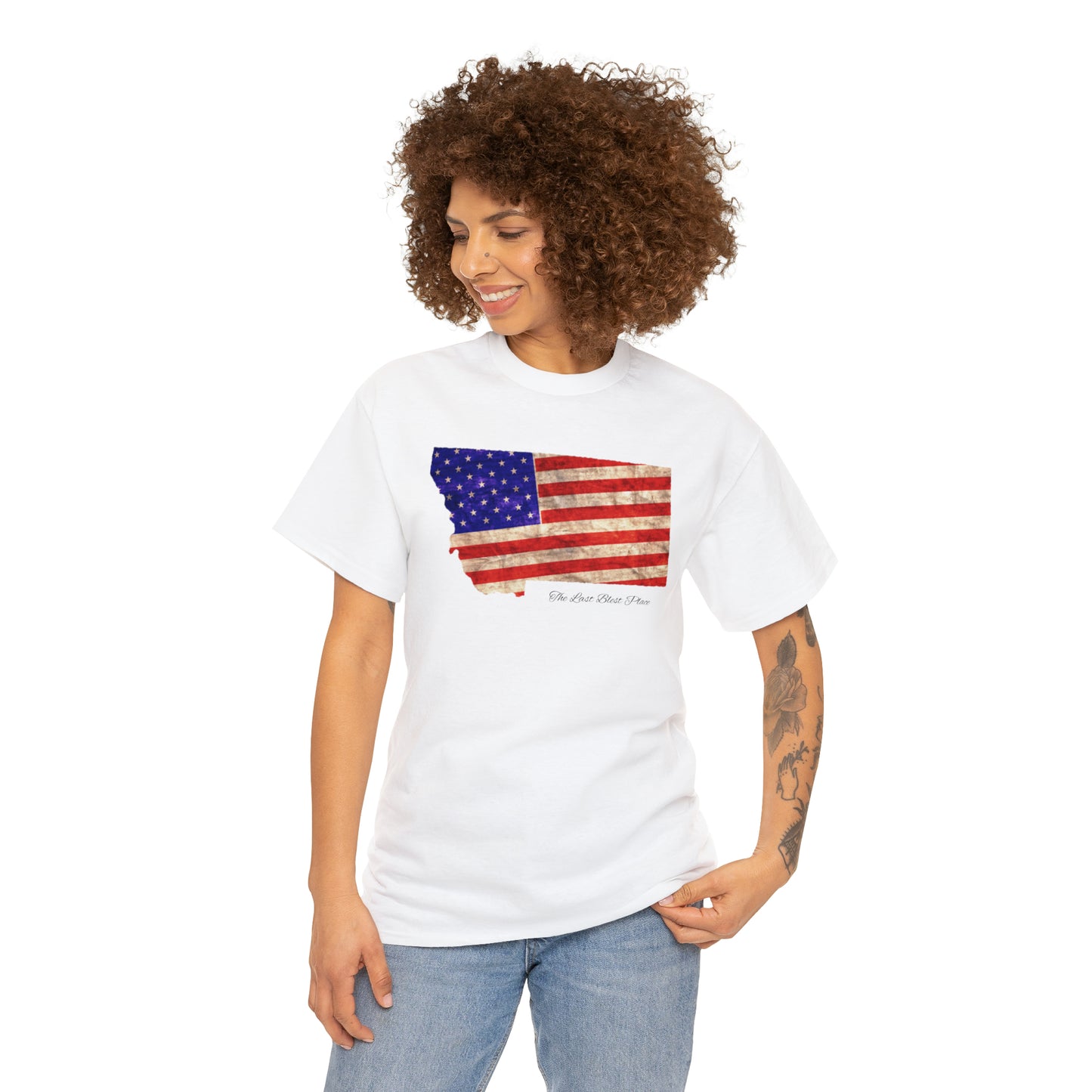 Montana - Home of The Last Blest Place - Unisex Heavy Cotton Tee