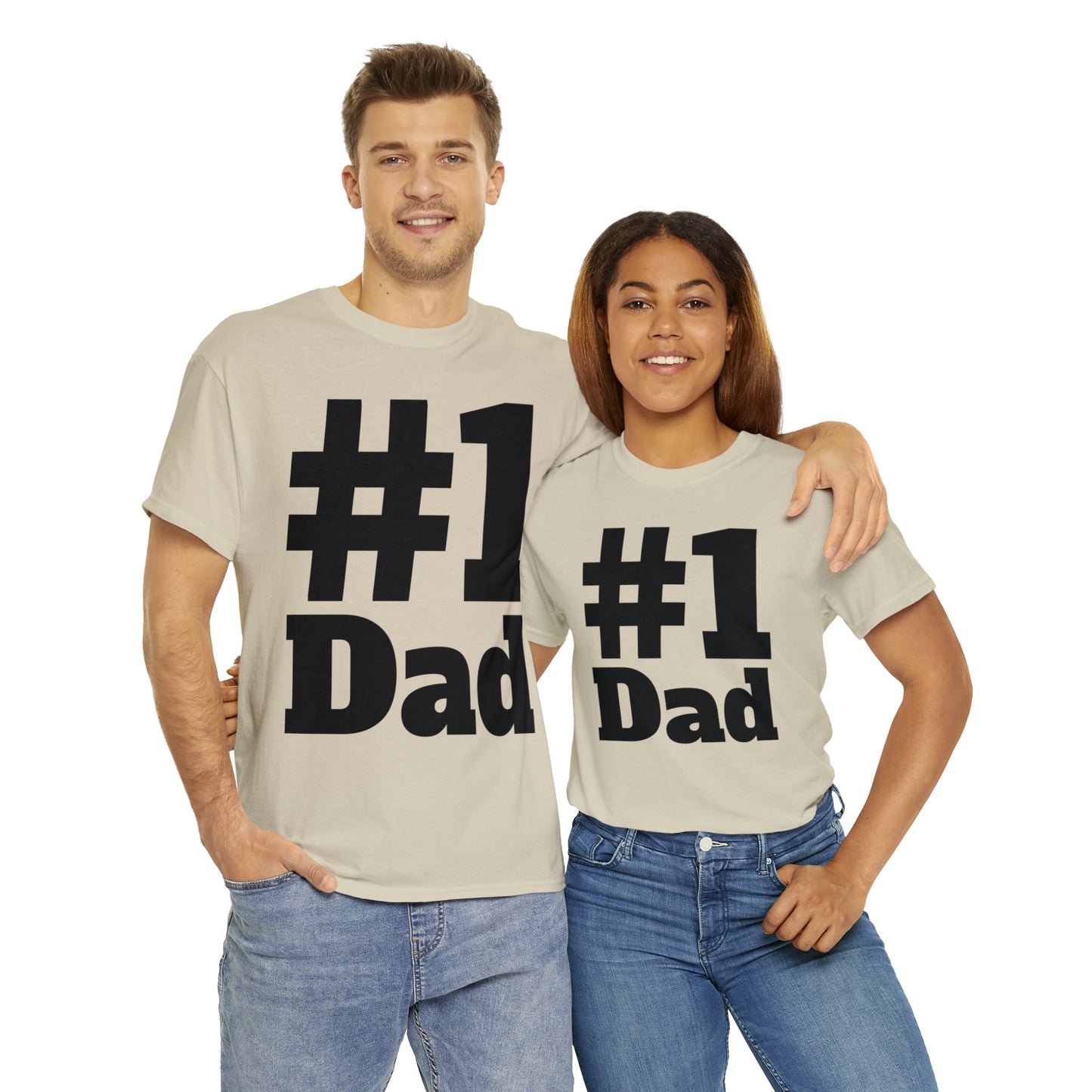 #1 Dad - Happy Fathers Day Special - Unisex Heavy Cotton Tee