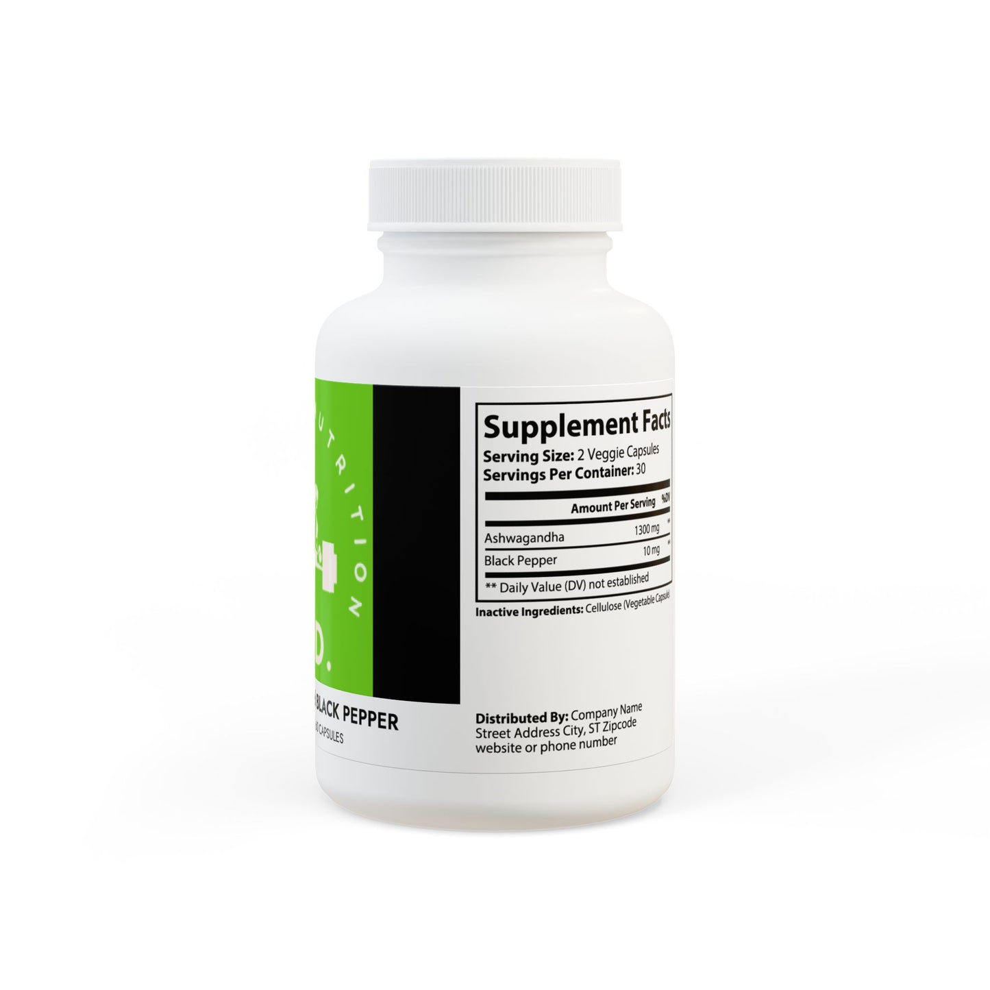 TLRD - Ashwagandha and Black Pepper Supplement (60 capsules)