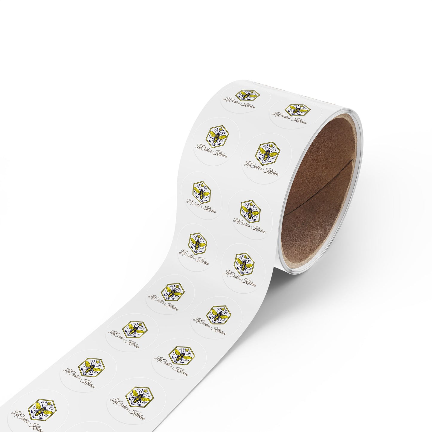 Custom Round Sticker Rolls for Labels, Bee Kitchen Decor, Personalized Gifts, Party Favors, Holiday Packaging