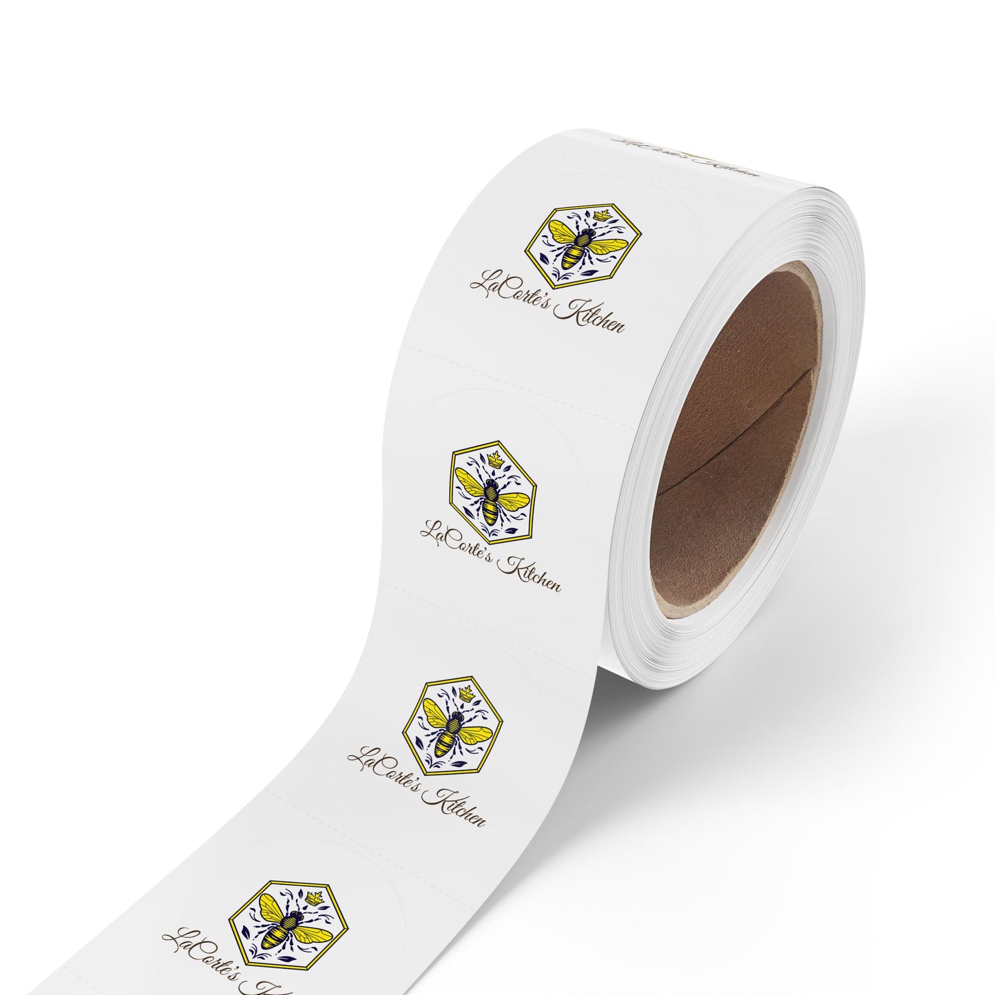 Custom Round Sticker Rolls for Labels, Bee Kitchen Decor, Personalized Gifts, Party Favors, Holiday Packaging