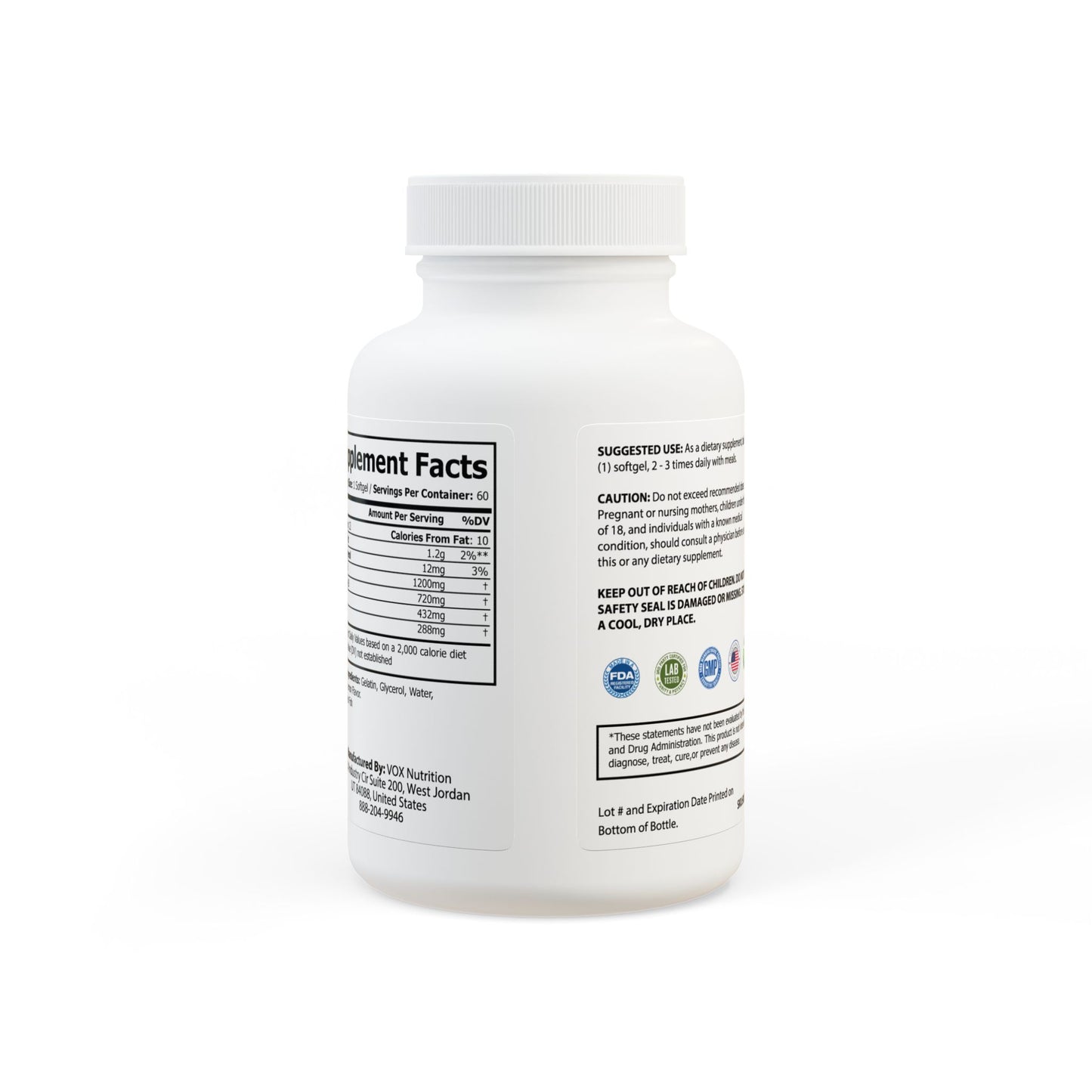 TLRD - Omega 3 Fish Oil Supplement (60 Softgels)