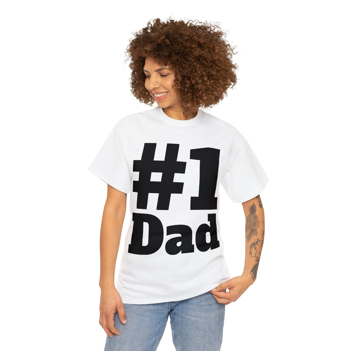 #1 Dad - Happy Fathers Day Special - Unisex Heavy Cotton Tee