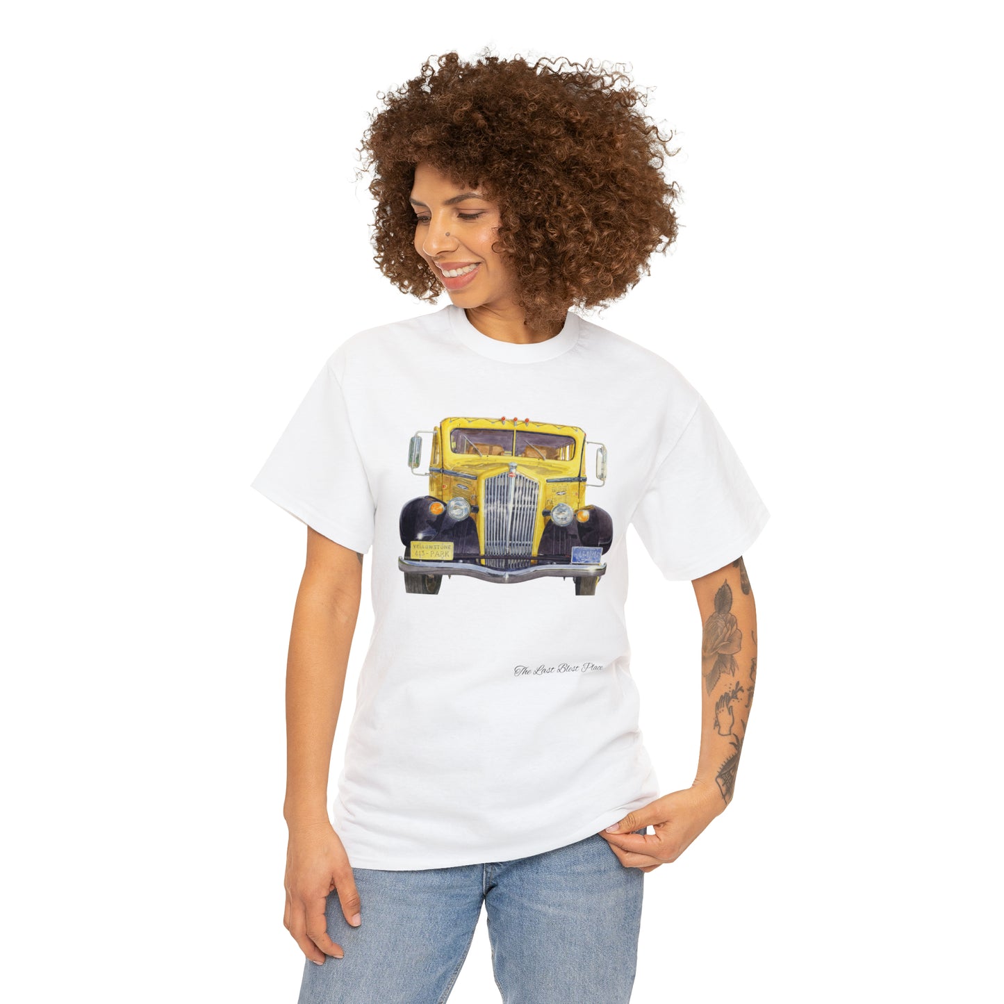 Yellowstone National Park - Home of The Last Blest Place - Unisex Heavy Cotton Tee