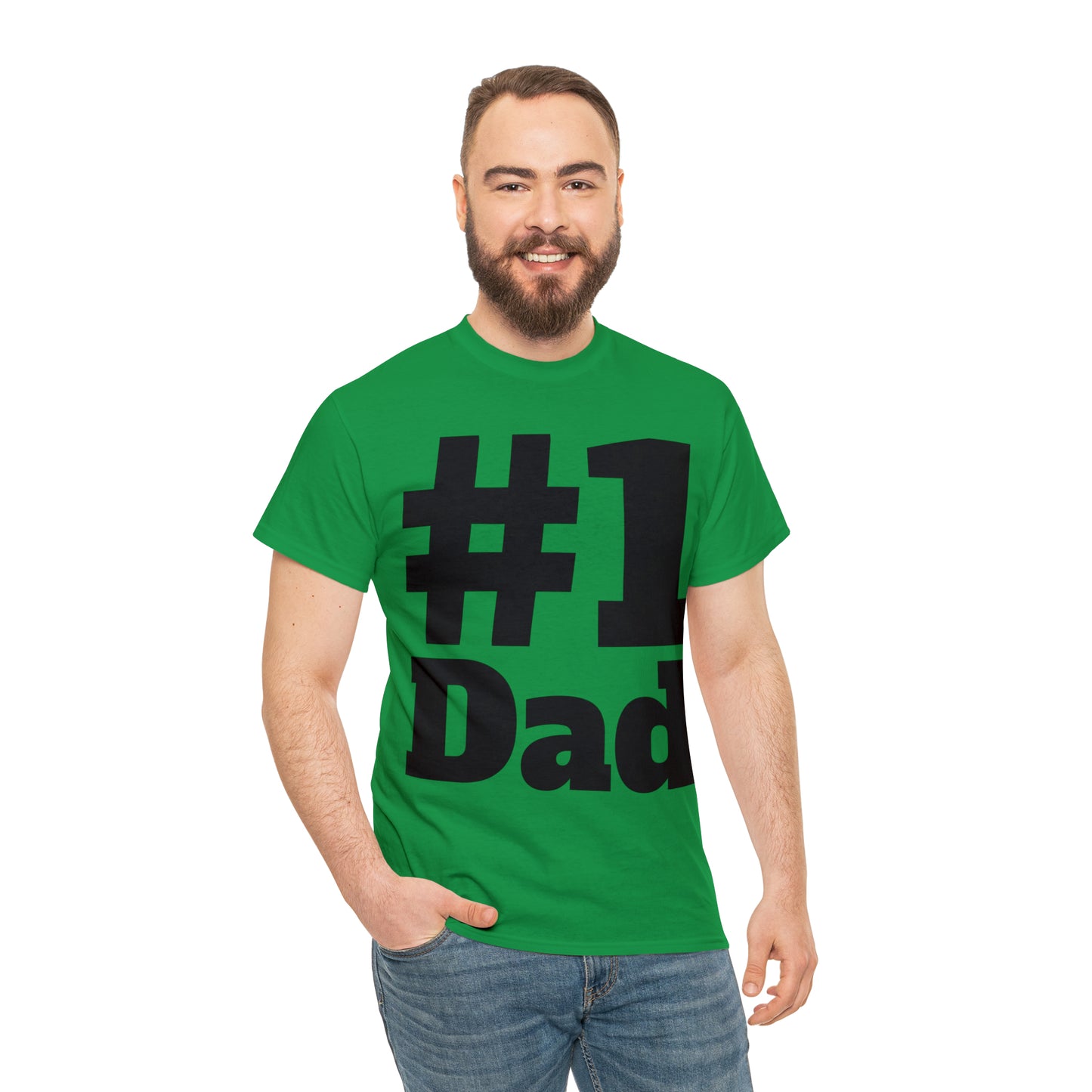 #1 Dad - Happy Fathers Day Special - Unisex Heavy Cotton Tee