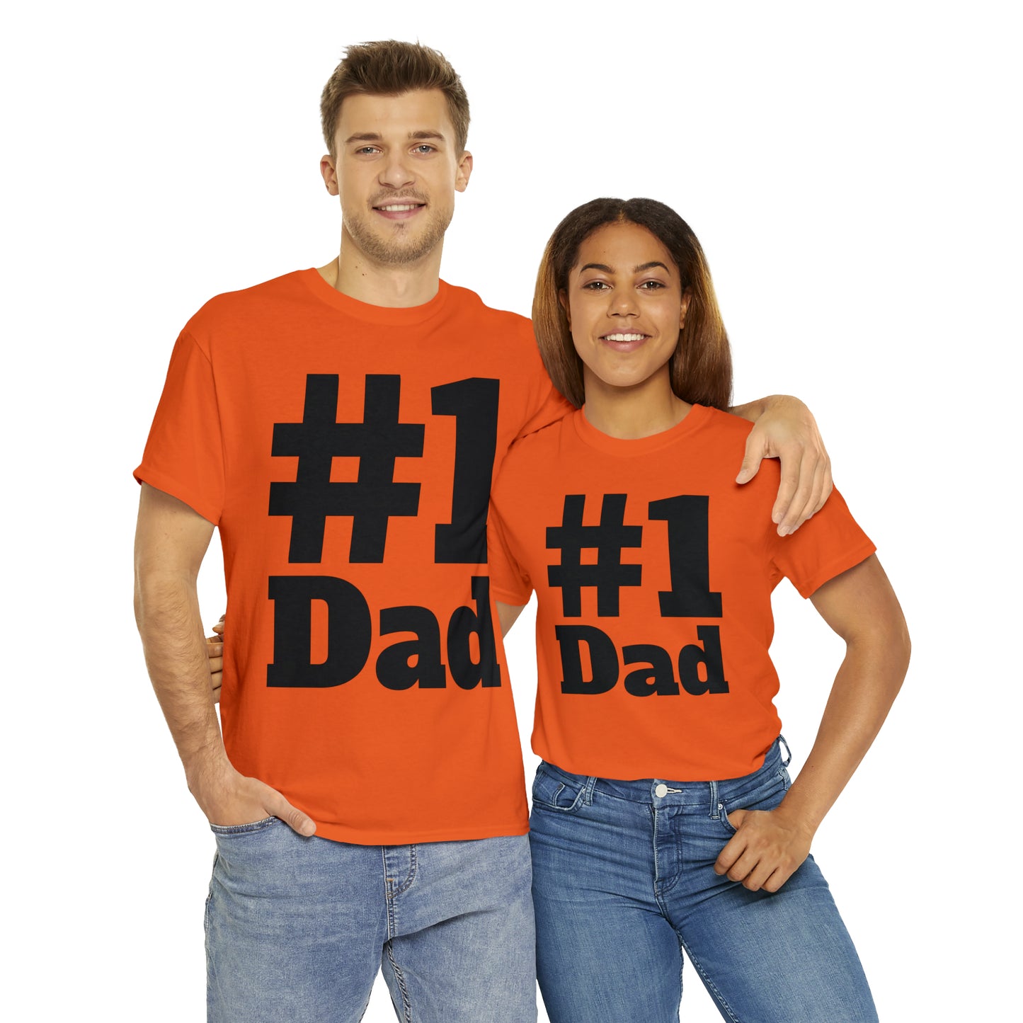 #1 Dad - Happy Fathers Day Special - Unisex Heavy Cotton Tee