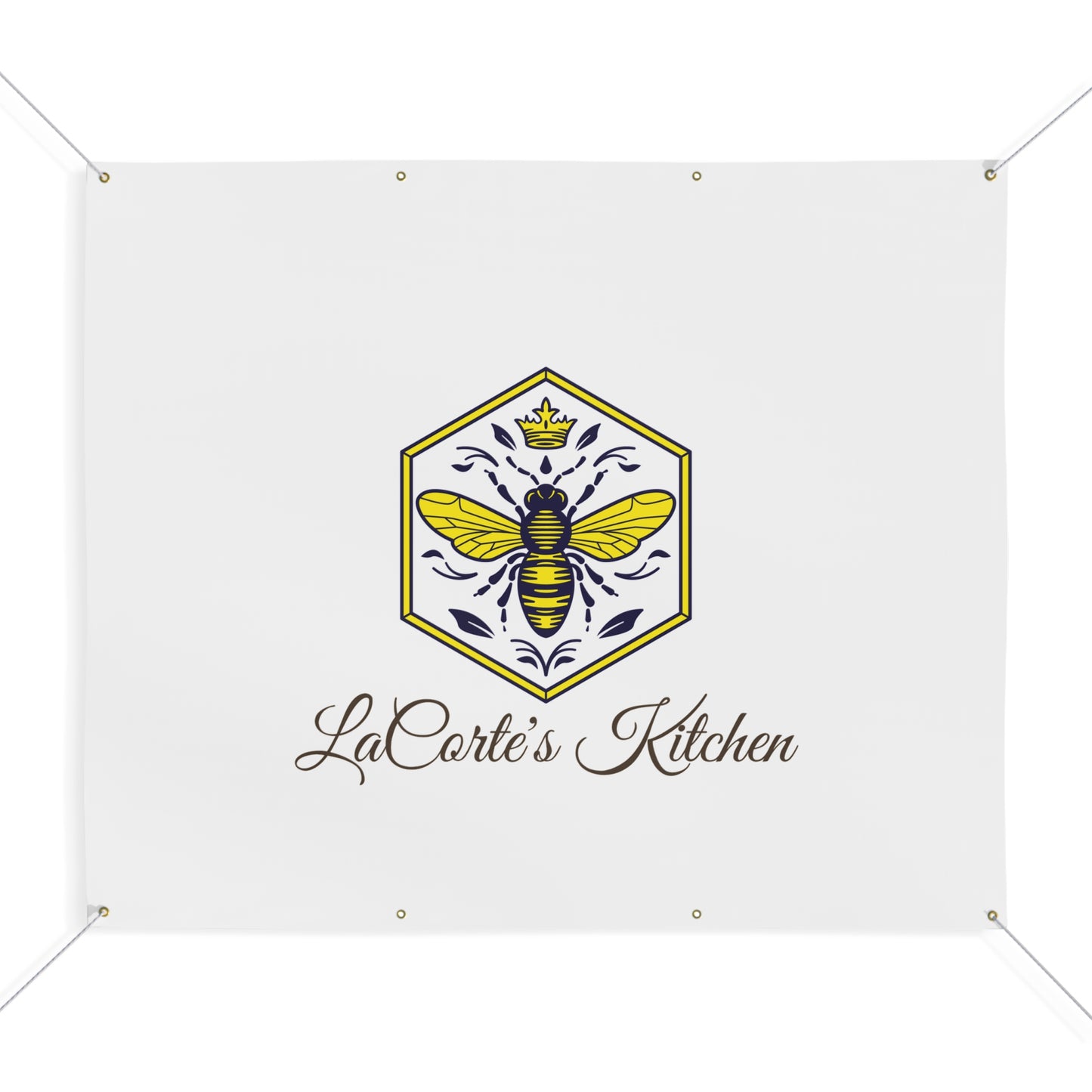 Custom Bee Banner, LaCarte's Kitchen Decor, Personalized Outdoor Sign, Party Decoration, Garden Wedding Banner
