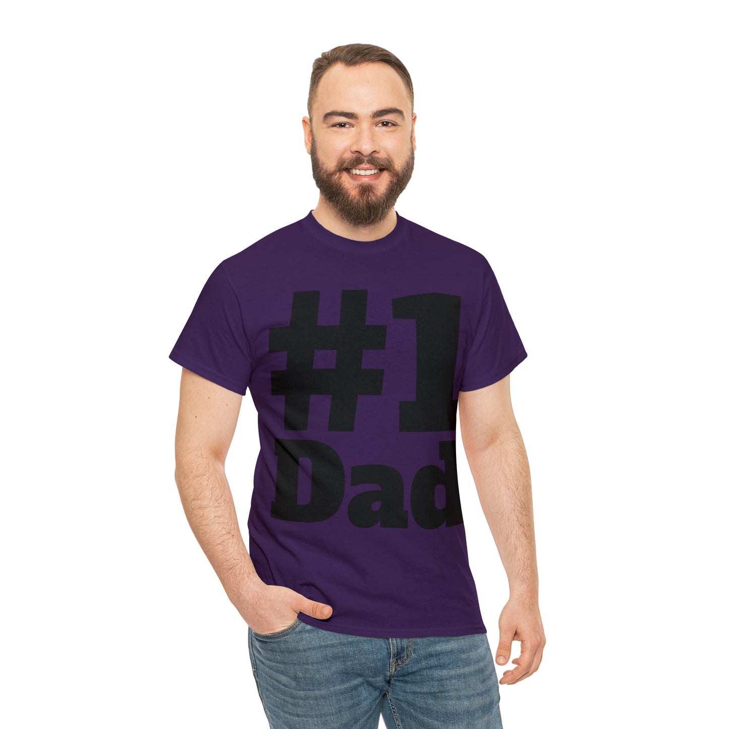 #1 Dad - Happy Fathers Day Special - Unisex Heavy Cotton Tee