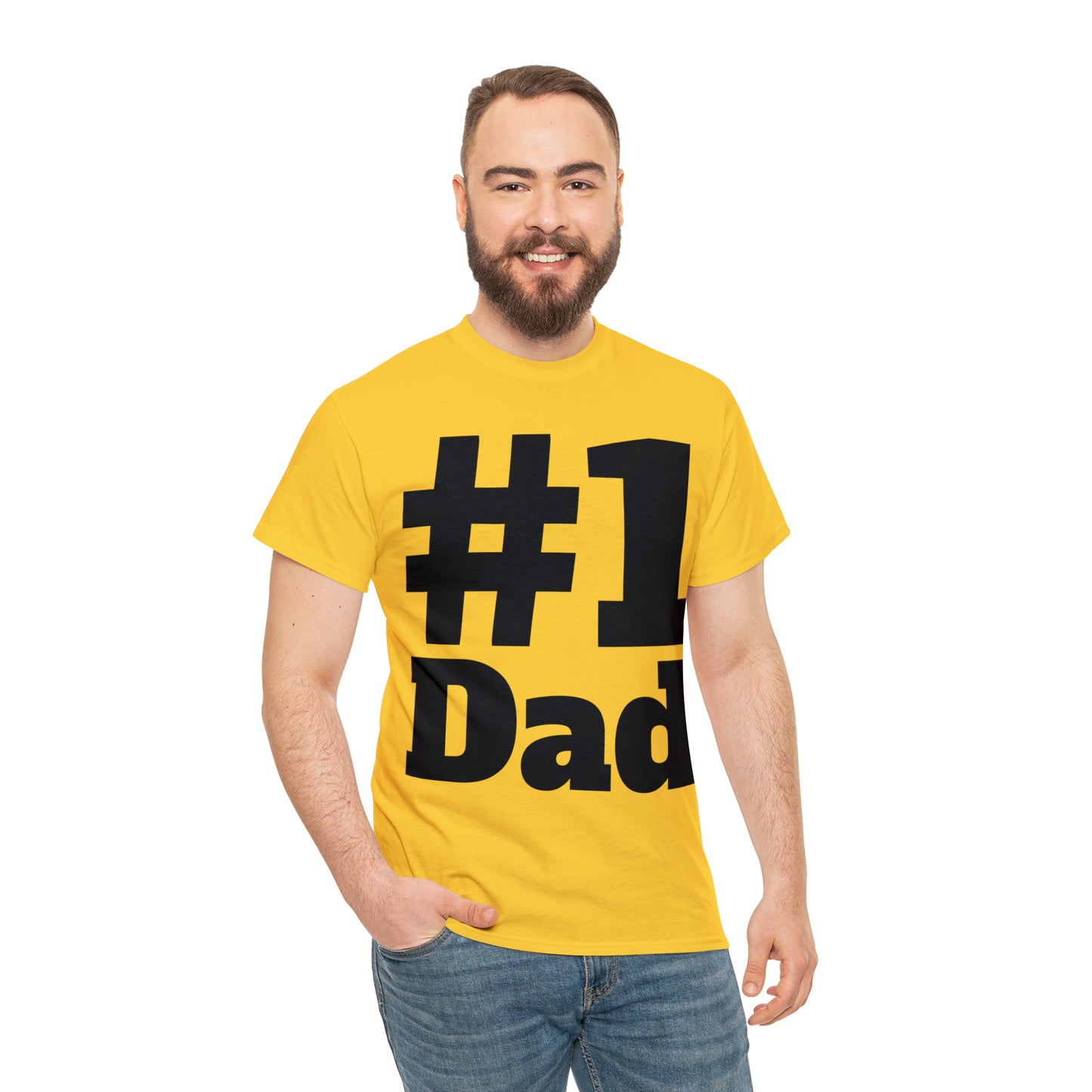 #1 Dad - Happy Fathers Day Special - Unisex Heavy Cotton Tee