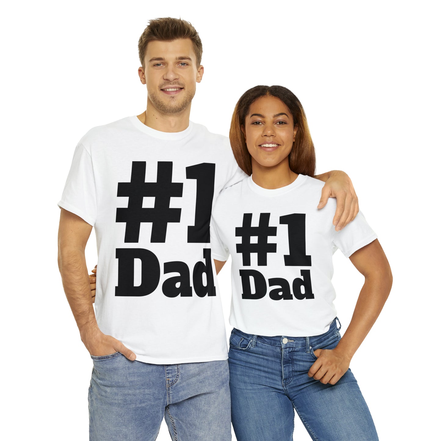 #1 Dad - Happy Fathers Day Special - Unisex Heavy Cotton Tee