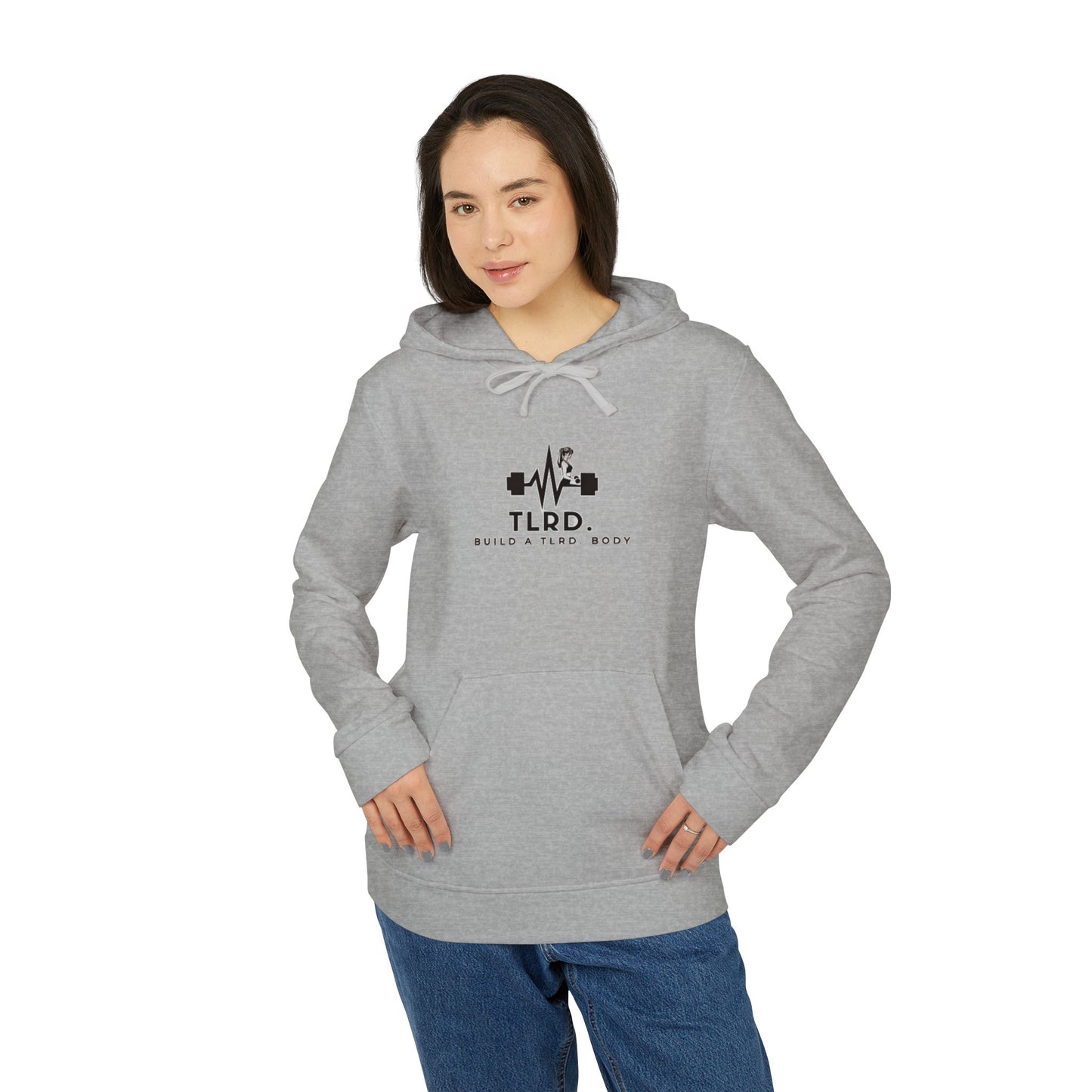 TLRD - Adidas Unisex Fleece Hoodie - Build a T.L.R.D. Body Workout Sweatshirt