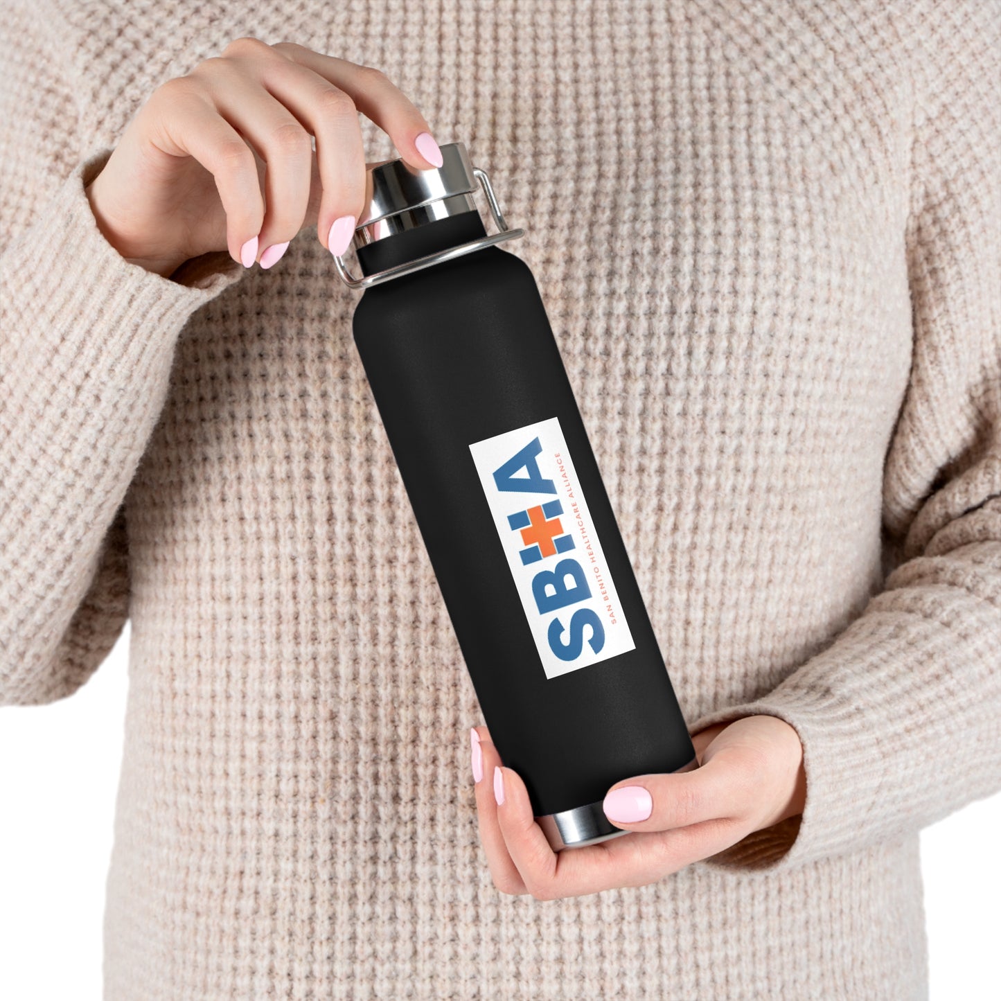 SBHA - Copper Vacuum Insulated Bottle, 22oz vertical