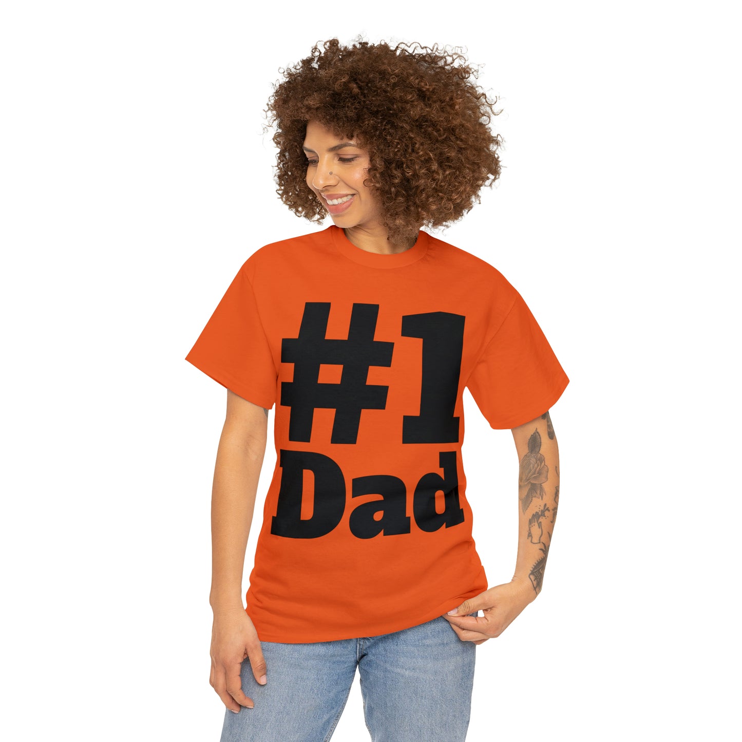 #1 Dad - Happy Fathers Day Special - Unisex Heavy Cotton Tee