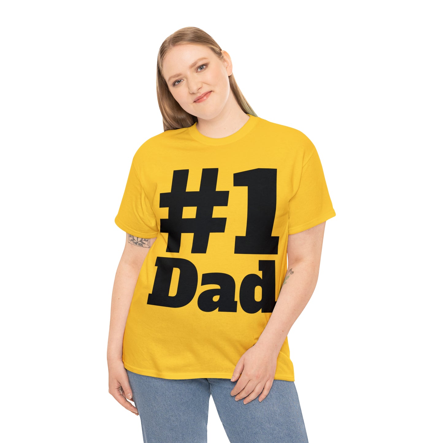 #1 Dad - Happy Fathers Day Special - Unisex Heavy Cotton Tee