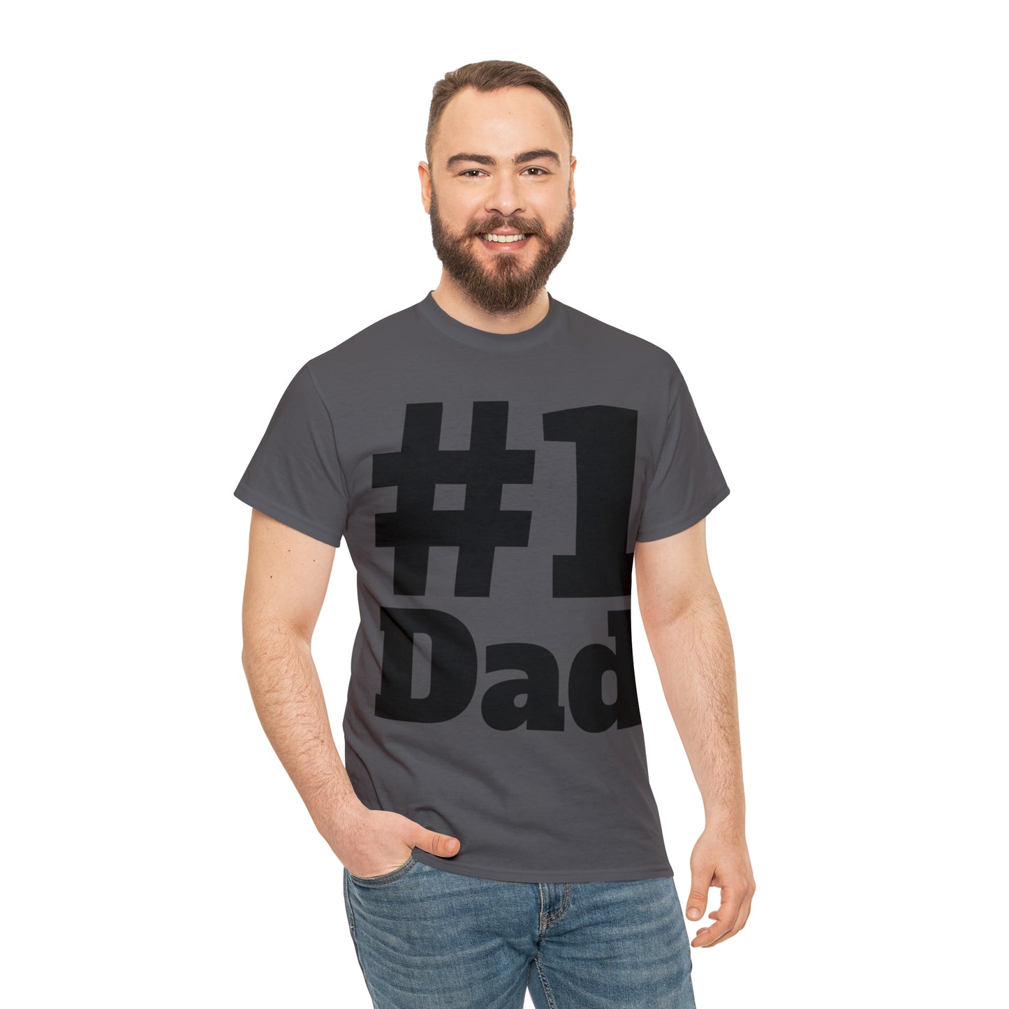 #1 Dad - Happy Fathers Day Special - Unisex Heavy Cotton Tee