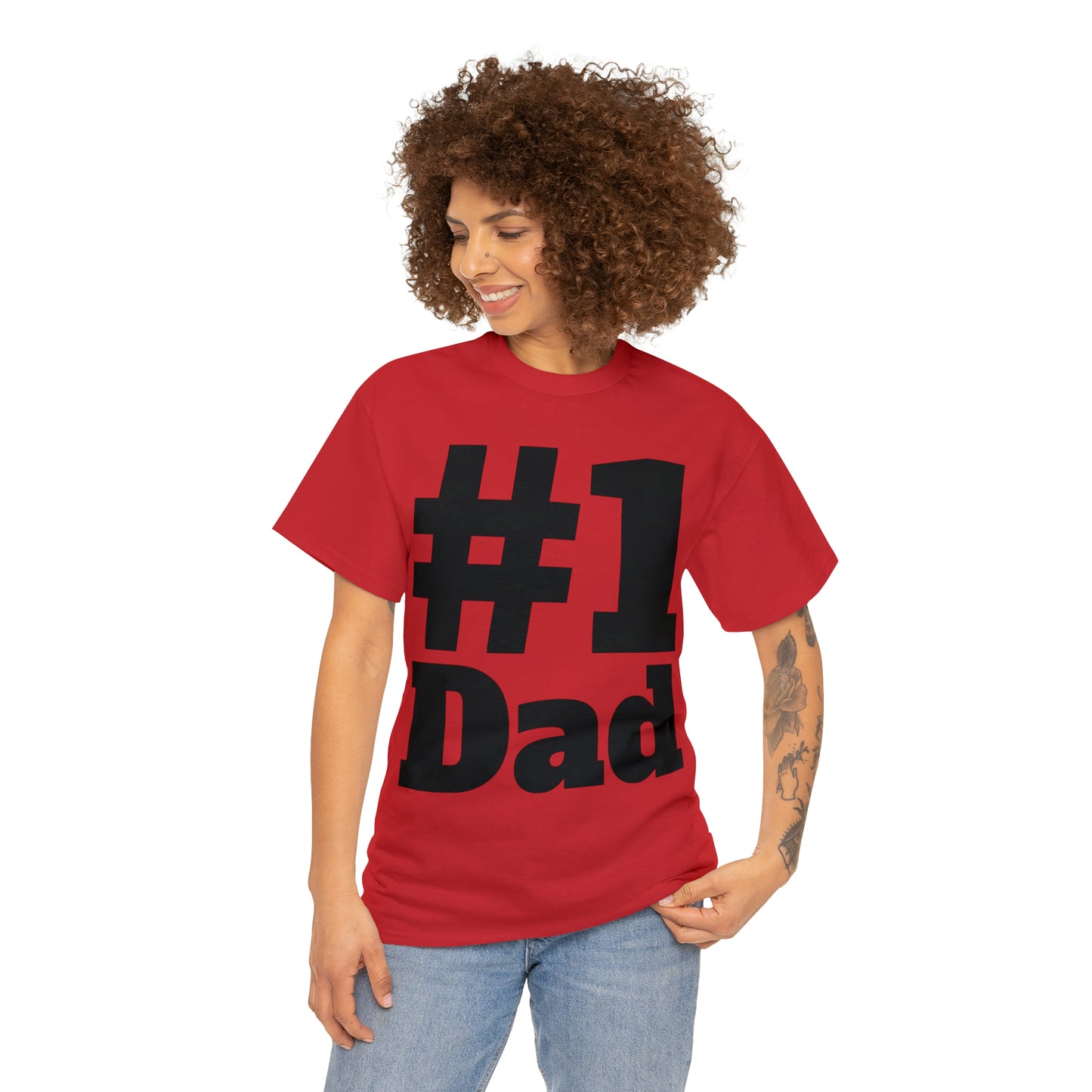 #1 Dad - Happy Fathers Day Special - Unisex Heavy Cotton Tee