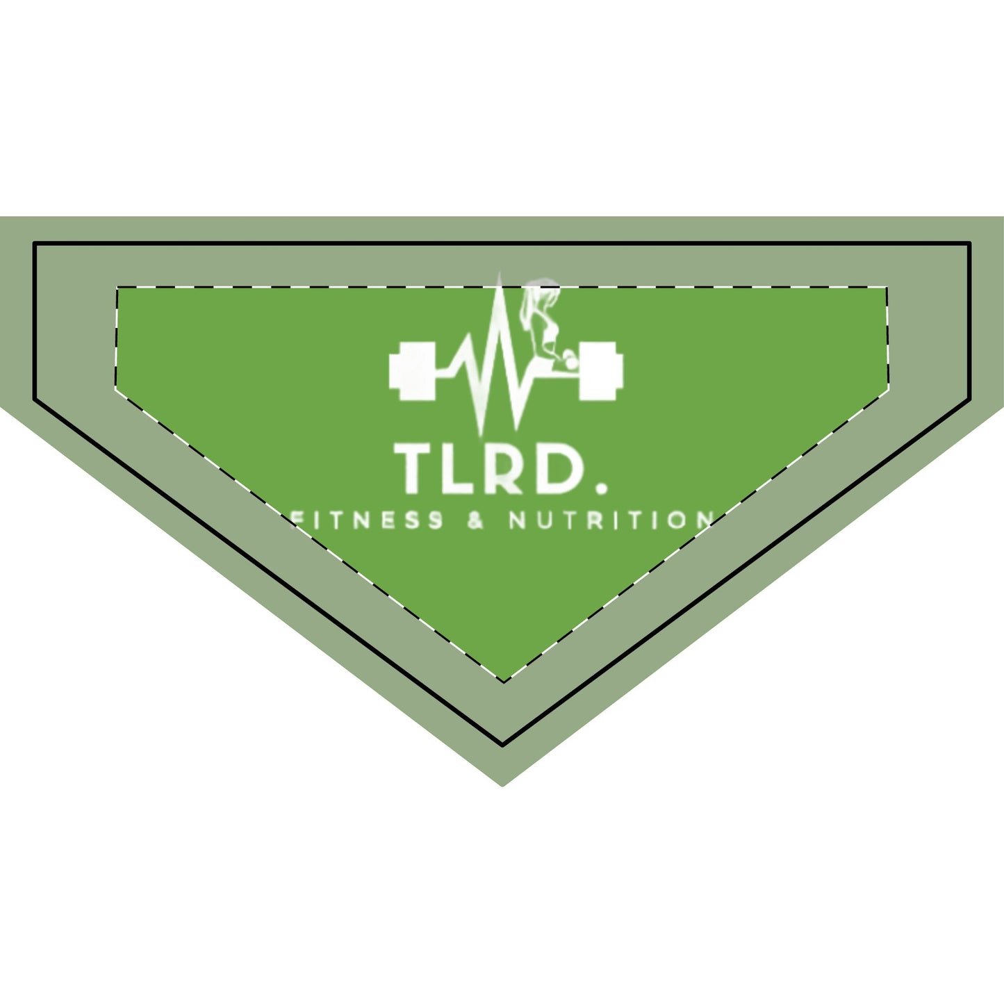 TLRD - Fitness Clip-on Pet Bandana - Green with Weightlifting Design