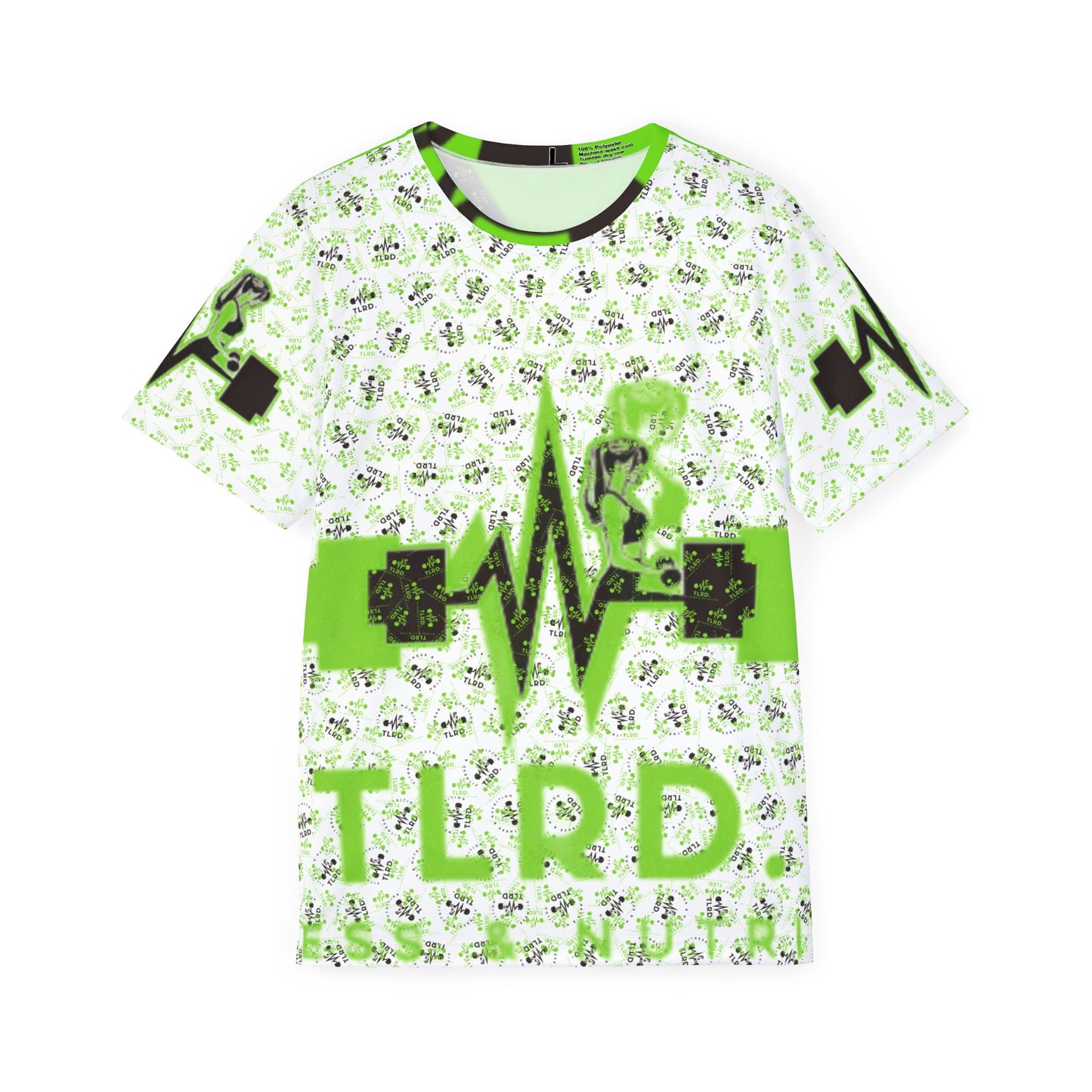 Fitness Motivational Men's Sports Jersey - Bold Green Design with Weightlifting Graphics