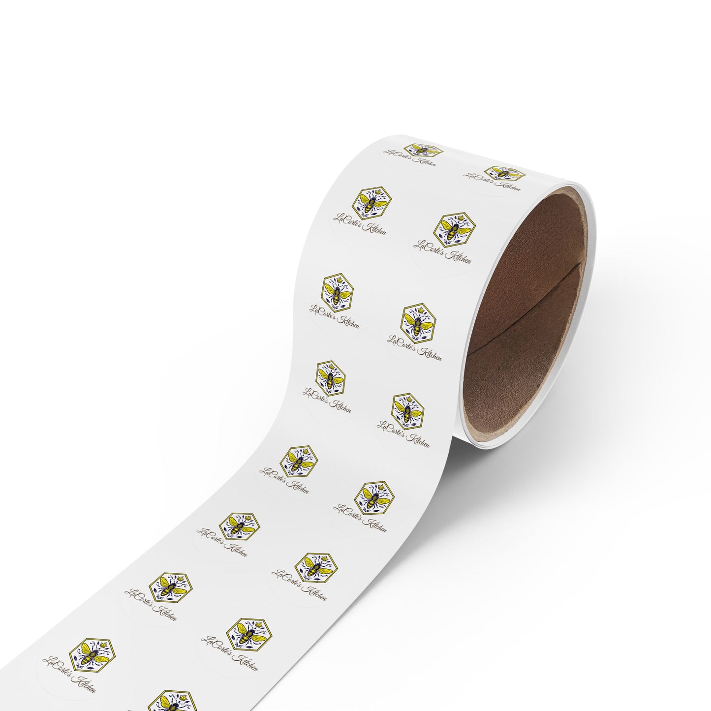 Custom Round Sticker Rolls for Labels, Bee Kitchen Decor, Personalized Gifts, Party Favors, Holiday Packaging