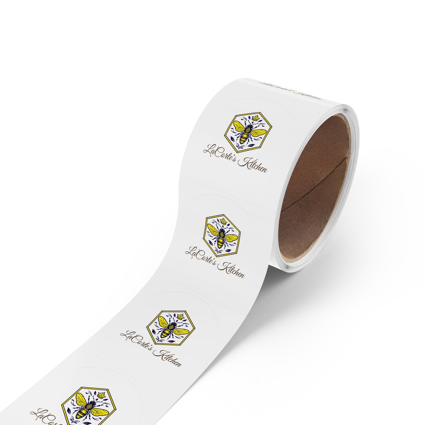 Custom Round Sticker Rolls for Labels, Bee Kitchen Decor, Personalized Gifts, Party Favors, Holiday Packaging