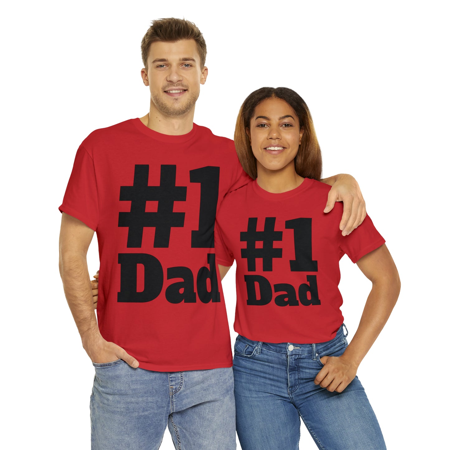 #1 Dad - Happy Fathers Day Special - Unisex Heavy Cotton Tee