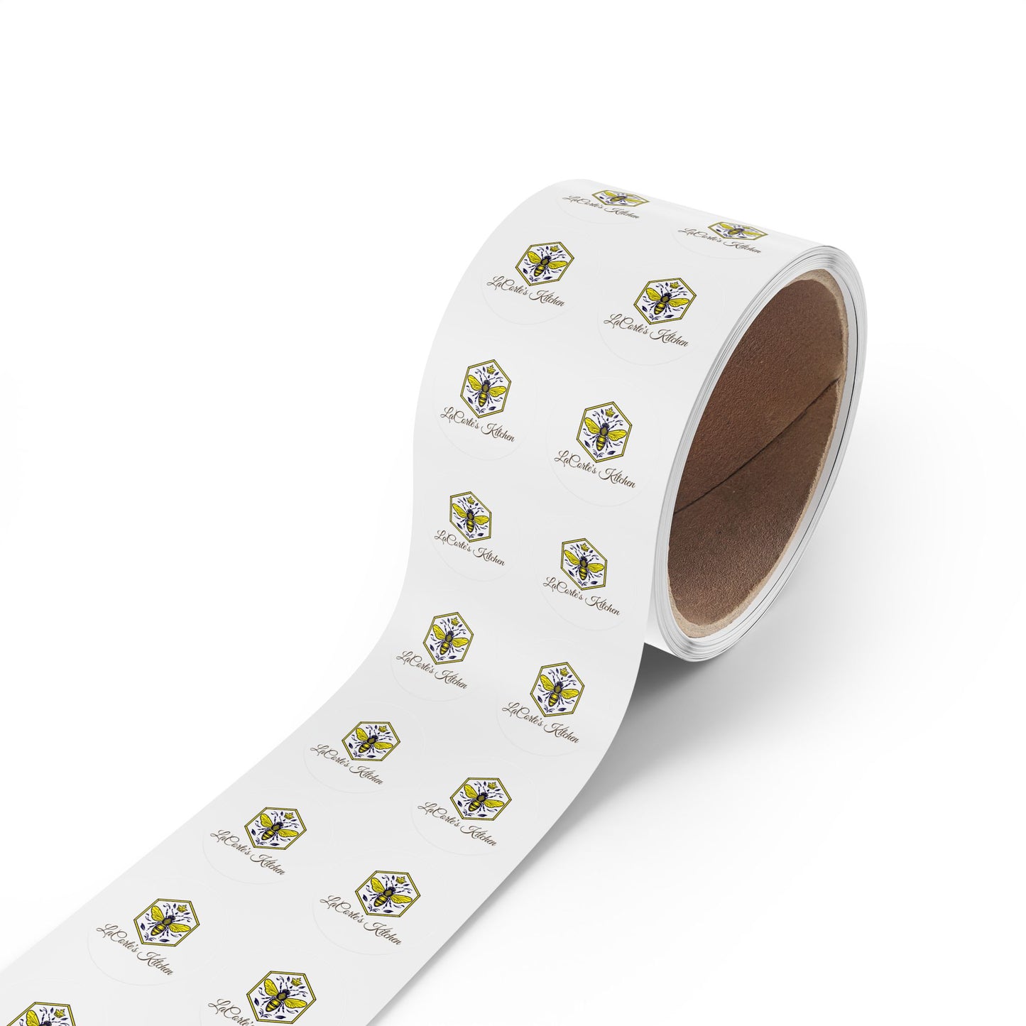 Custom Round Sticker Rolls for Labels, Bee Kitchen Decor, Personalized Gifts, Party Favors, Holiday Packaging