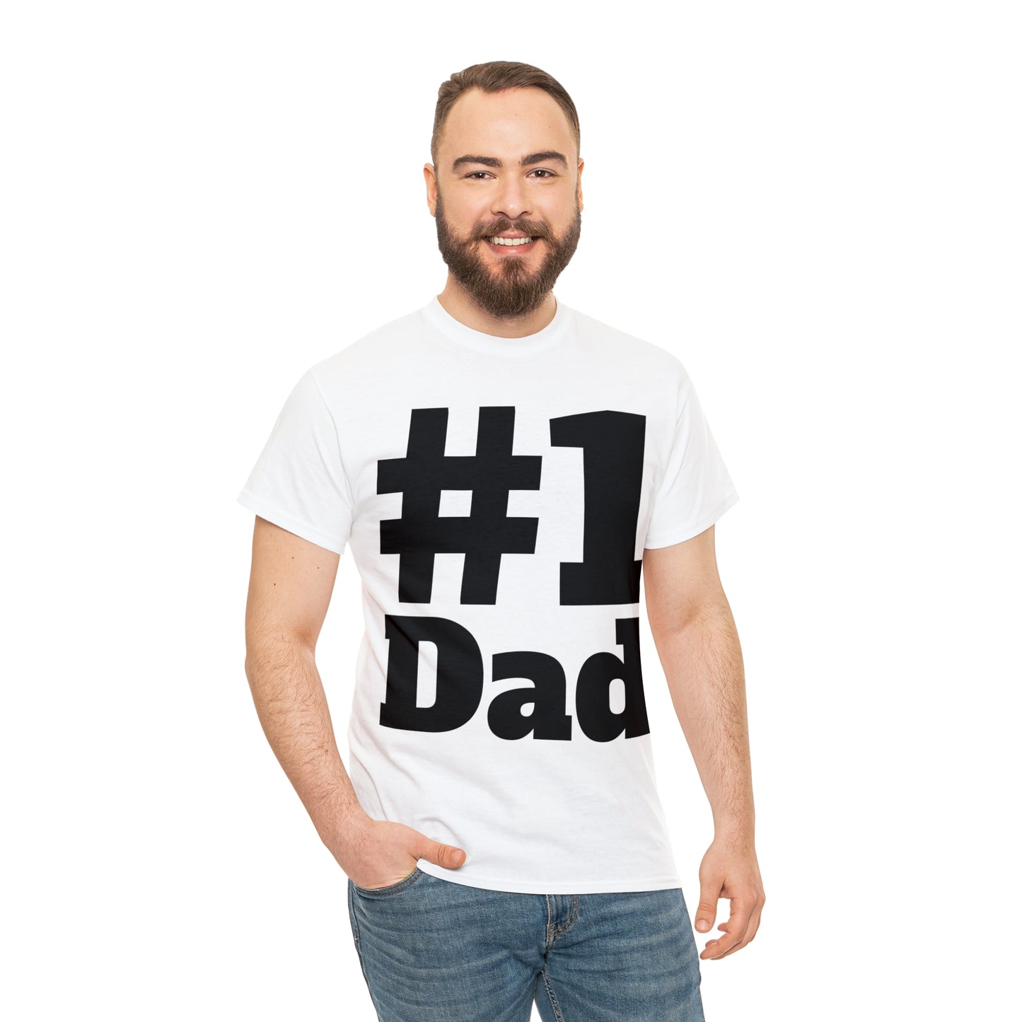 #1 Dad - Happy Fathers Day Special - Unisex Heavy Cotton Tee