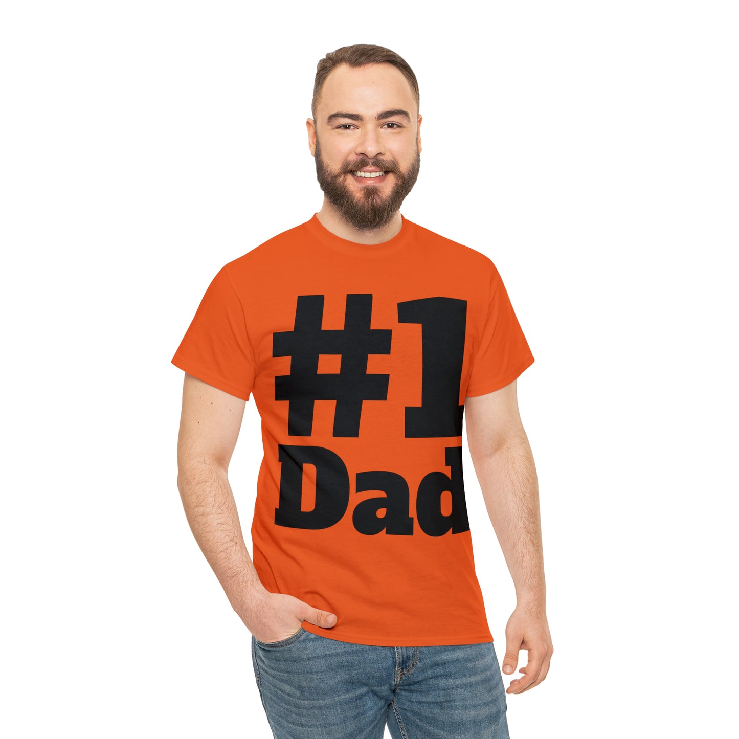 #1 Dad - Happy Fathers Day Special - Unisex Heavy Cotton Tee