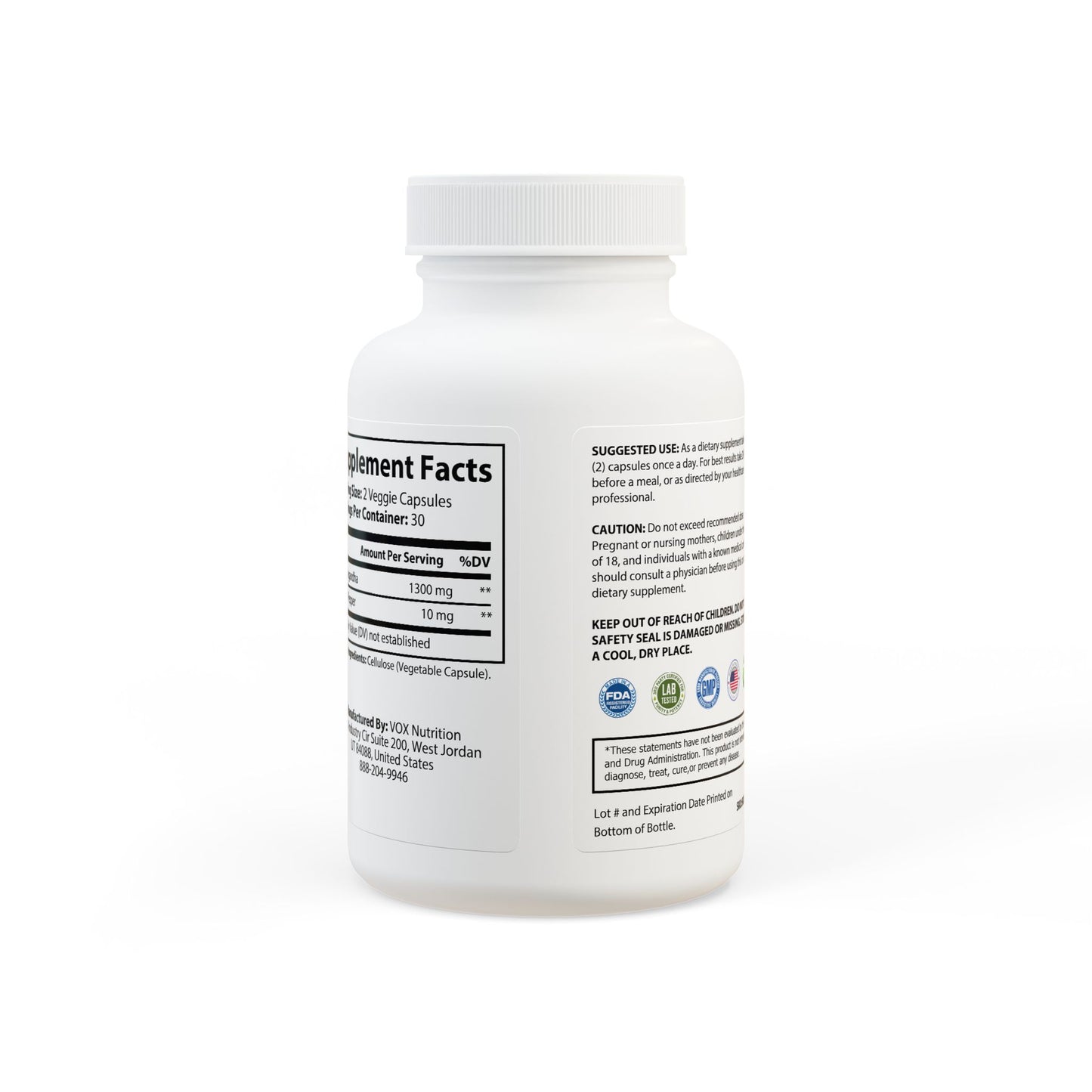 TLRD - Ashwagandha and Black Pepper Supplement (60 capsules)