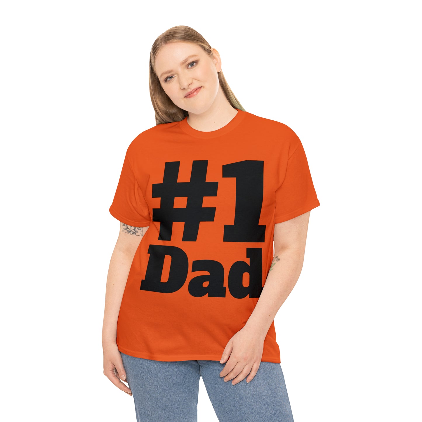 #1 Dad - Happy Fathers Day Special - Unisex Heavy Cotton Tee