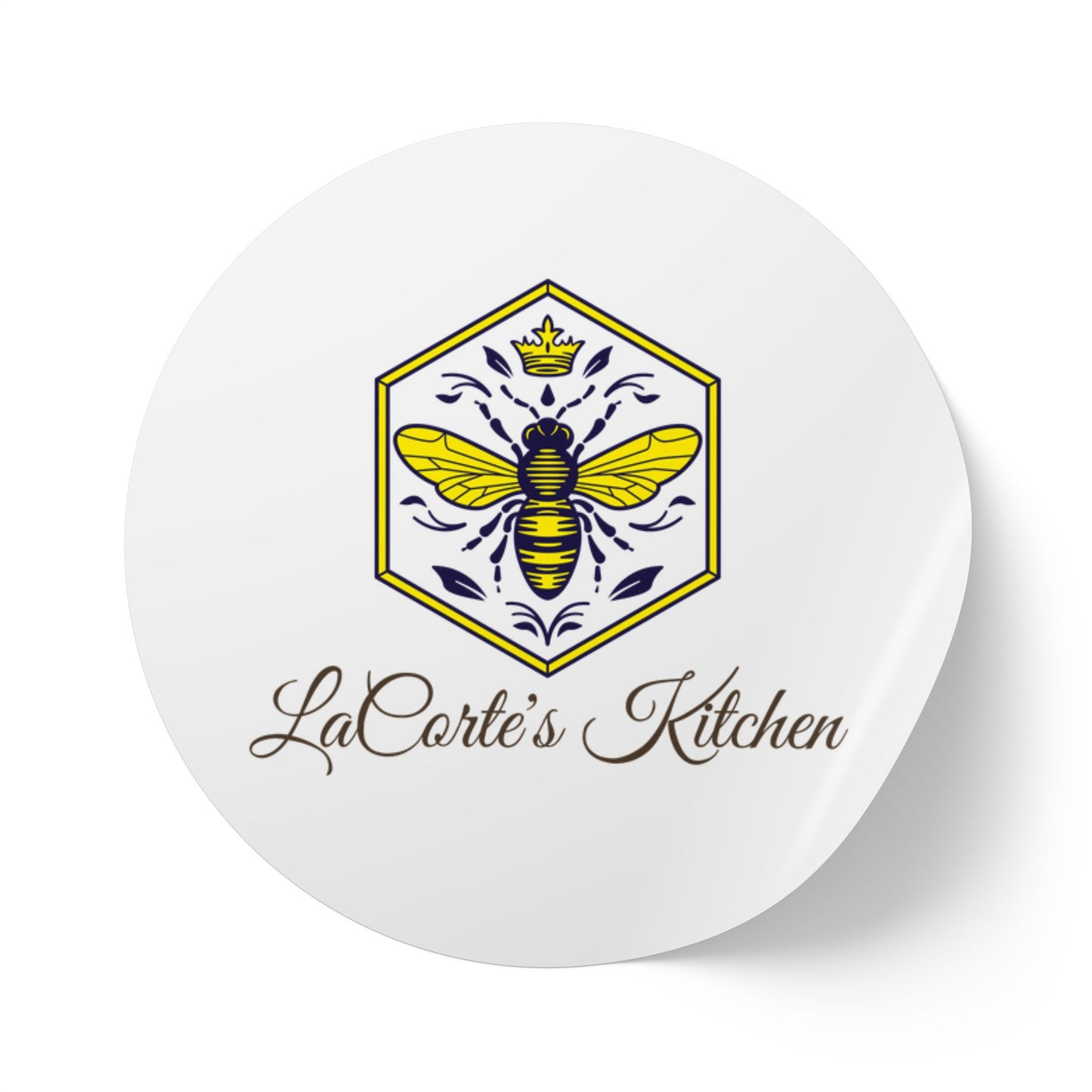 Custom Round Sticker Rolls for Labels, Bee Kitchen Decor, Personalized Gifts, Party Favors, Holiday Packaging