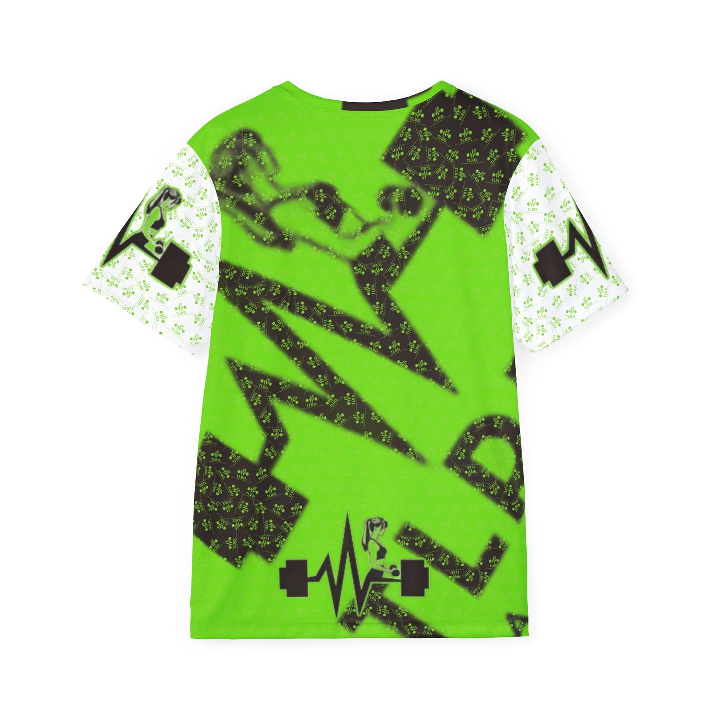 Fitness Motivational Men's Sports Jersey - Bold Green Design with Weightlifting Graphics