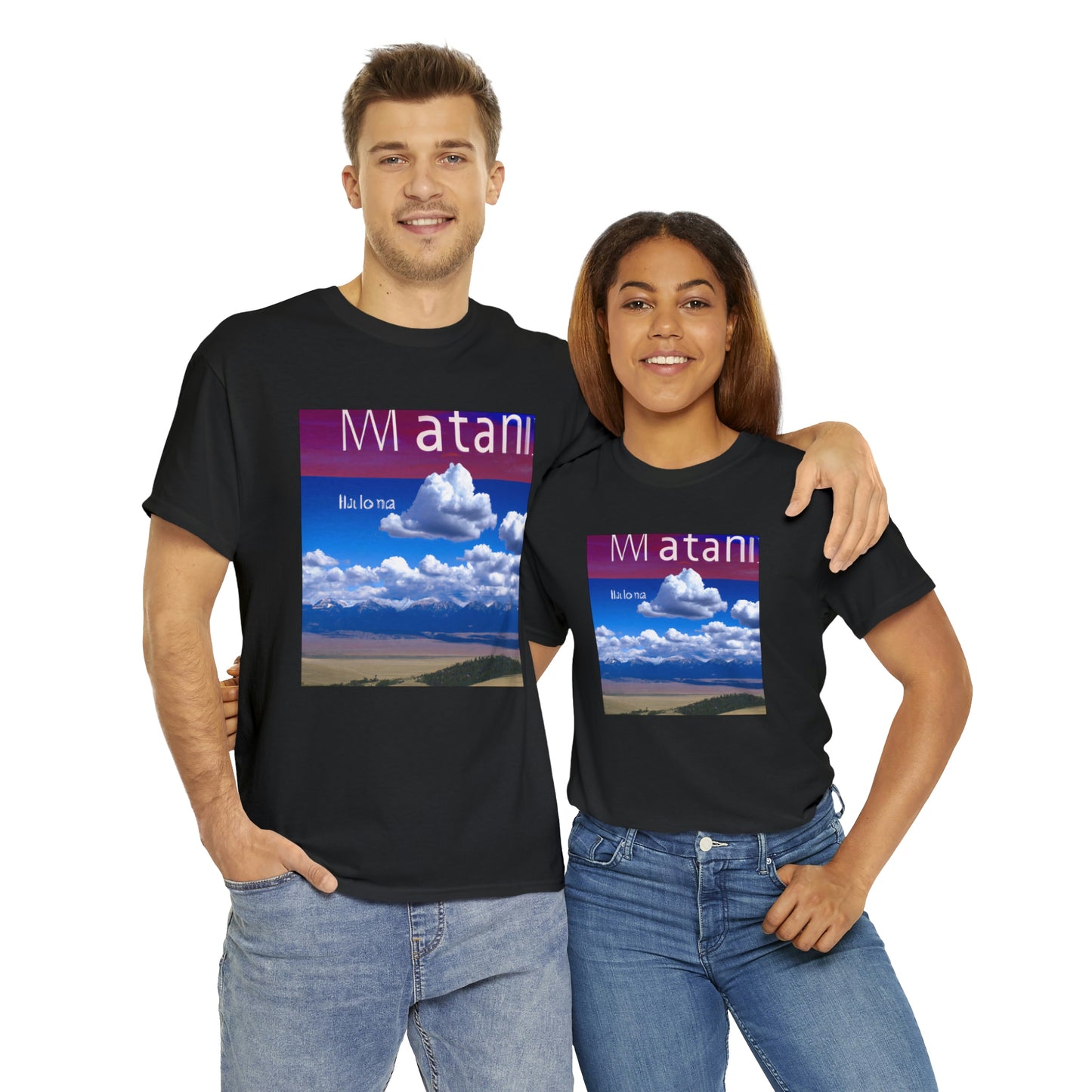 Big Sky Country is the nickname for the U.S. state of Montana, located in the northern Rocky Mountains. Montana is known for its spectacular natural beauty, vast open spaces, rolling mountains, and wide-open skies. The nickname - T-shirt