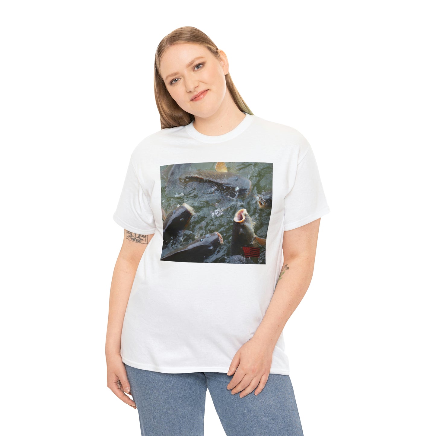 Capricorn Cholla, a freshwater species of cichlid that is native to Colombia and Panama. It has a flat body shape, black spots down its sides, and distinctive coppery-yellow fins. It is a highly - Tshirt