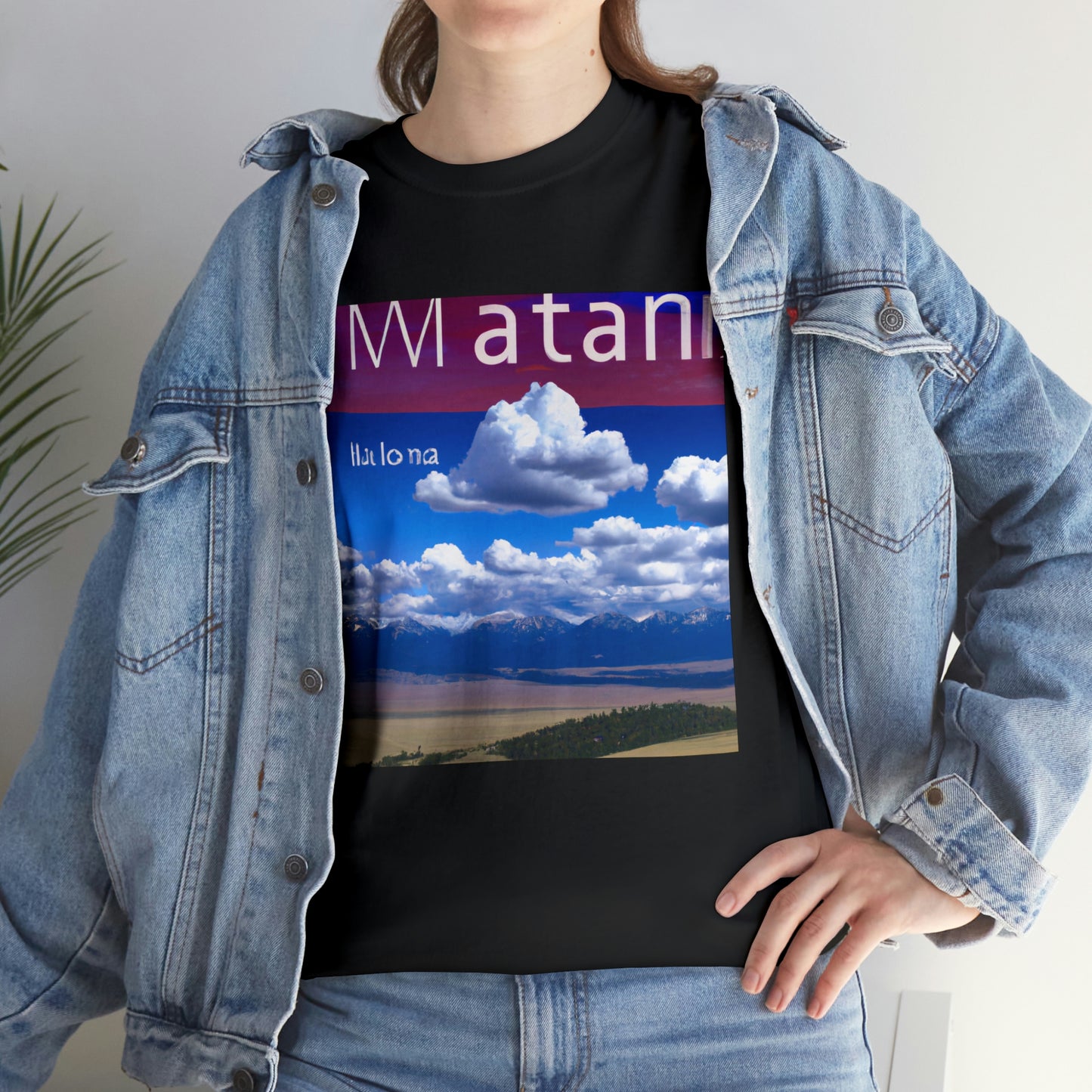 Big Sky Country is the nickname for the U.S. state of Montana, located in the northern Rocky Mountains. Montana is known for its spectacular natural beauty, vast open spaces, rolling mountains, and wide-open skies. The nickname - T-shirt