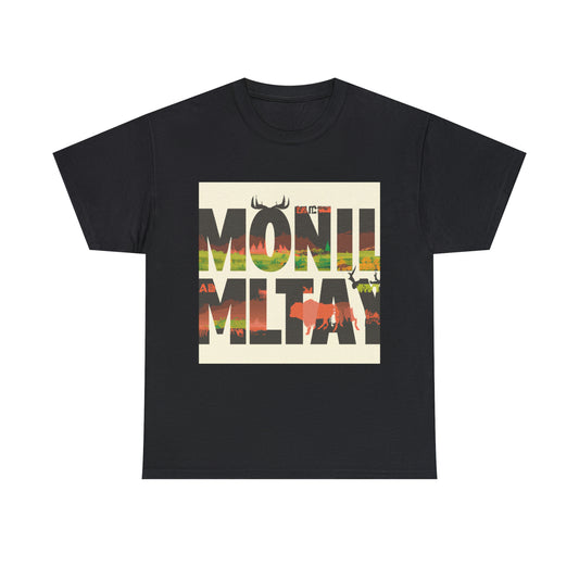 Montana's wildlife includes various big game species such as mule deer, elk, pronghorn, moose, bighorn sheep, and mountain goats. Predators such as grizzly bear, wolves, and mountain lions also inhabit - T-shirt