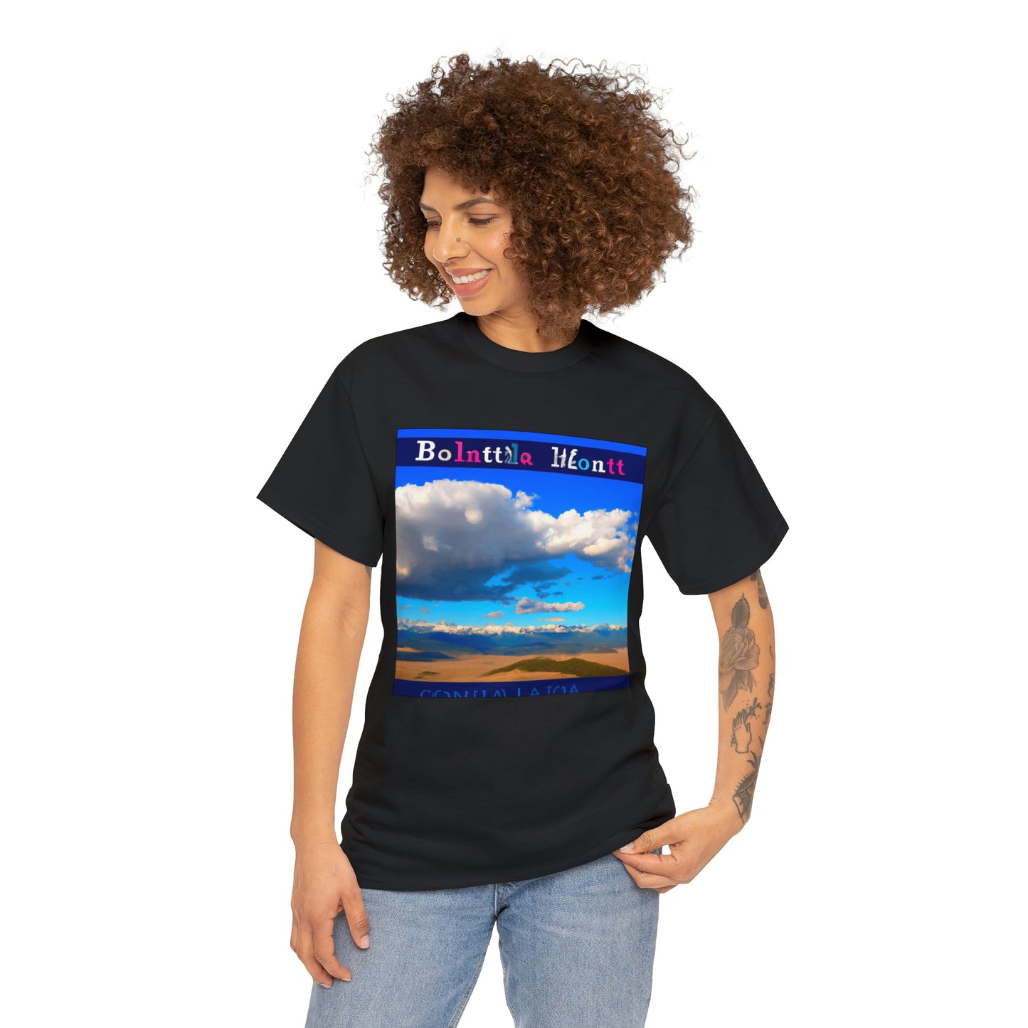 Big Sky Country is the nickname for the U.S. state of Montana. The moniker highlights the area’s wide open plains and vast mountain ranges, as well as its endless blue skies and unspoiled landscapes. Big Sky - T-shirt