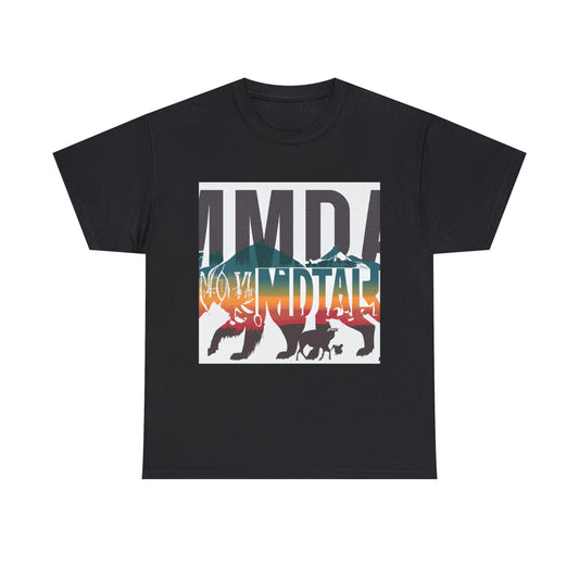 Montana is home to a great variety of wildlife. Common species include elk, mule deer, whitetail deer, bighorn sheep, pronghorn, black bear, grizzly bear, mountain goat, bison, - T-shirt