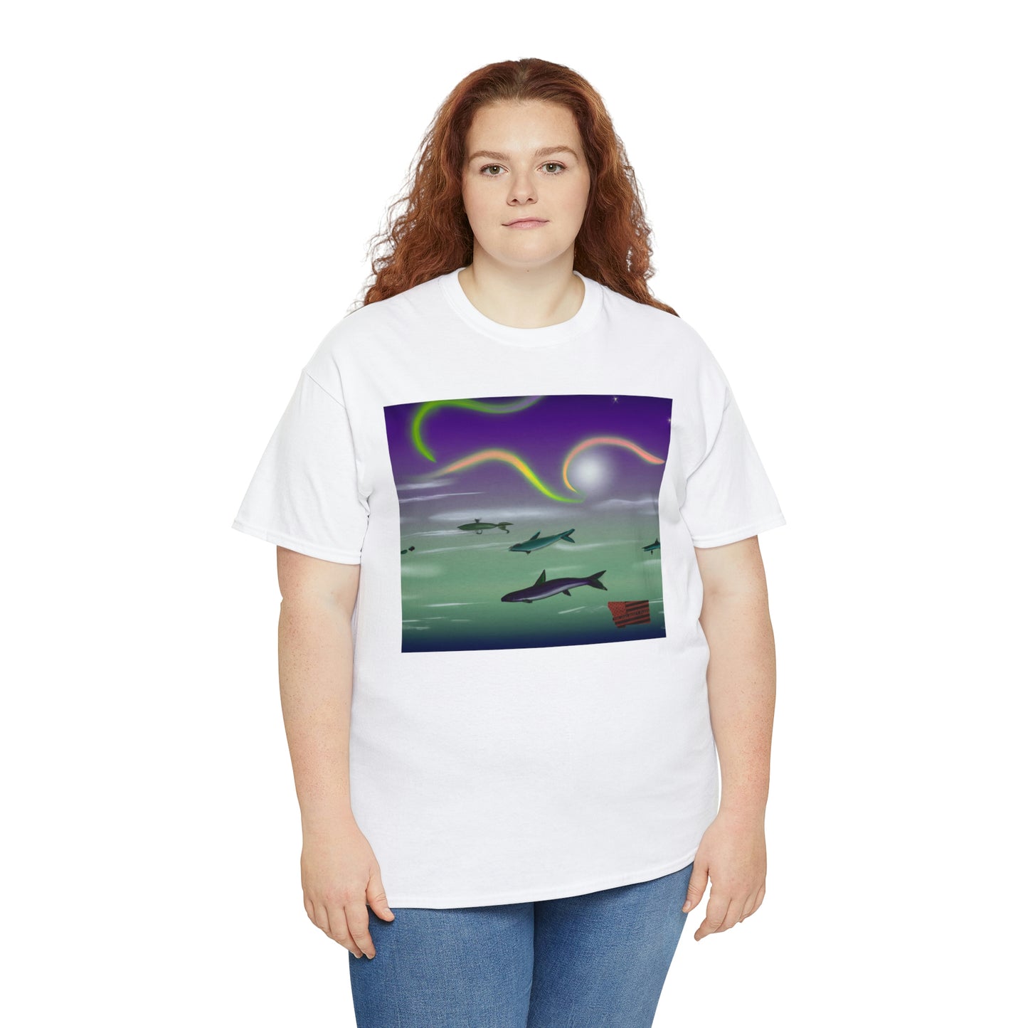 The Neon Blue Delta Fish - Tshirt