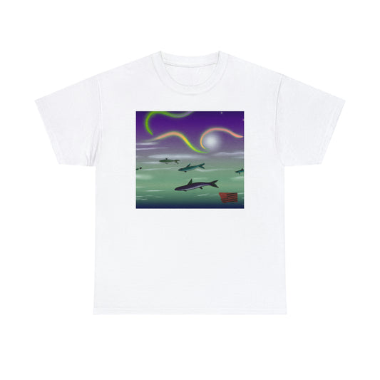 The Neon Blue Delta Fish - Tshirt