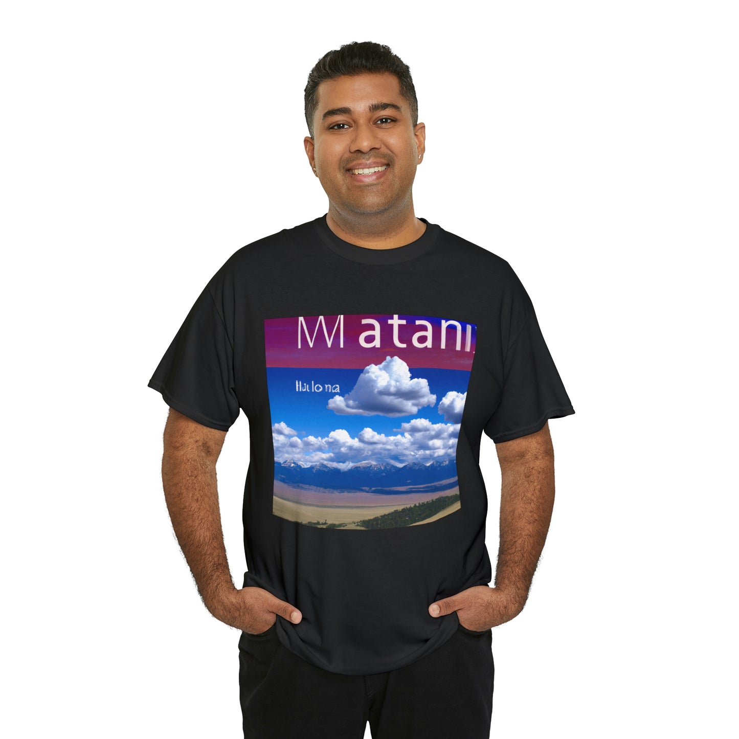 Big Sky Country is the nickname for the U.S. state of Montana, located in the northern Rocky Mountains. Montana is known for its spectacular natural beauty, vast open spaces, rolling mountains, and wide-open skies. The nickname - T-shirt