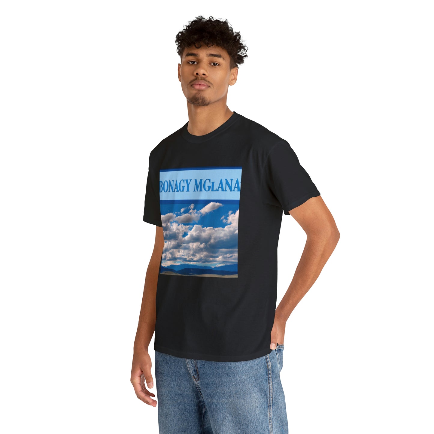 Big Sky Country is a term used to describe the mountainous landscape of the US state of Montana, known for its vast, unspoiled beauty where, on crystal-clear blue-sky days, it feels like you can see forever. - T-shirt