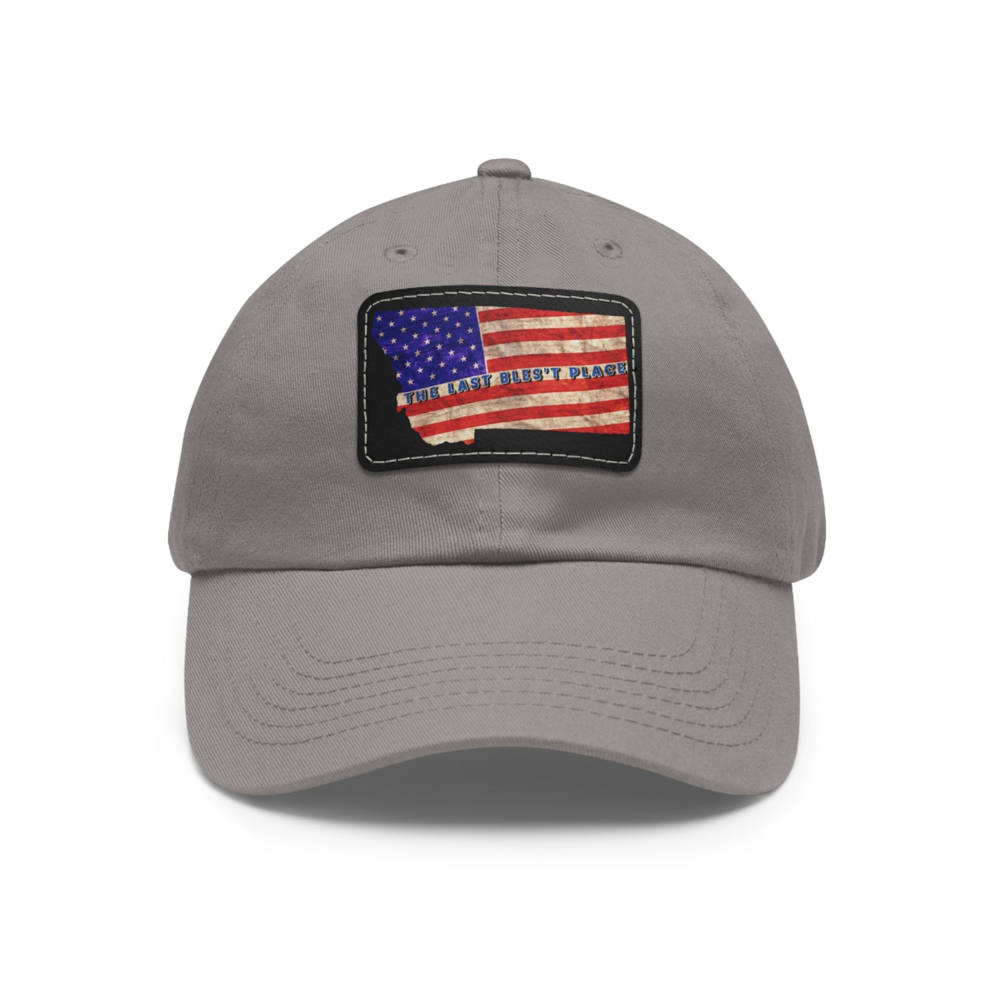 Dad Hat with Leather Patch (Rectangle)